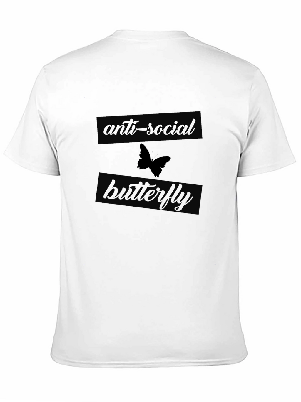 Anti-Social Butterfly Graphic T-Shirt