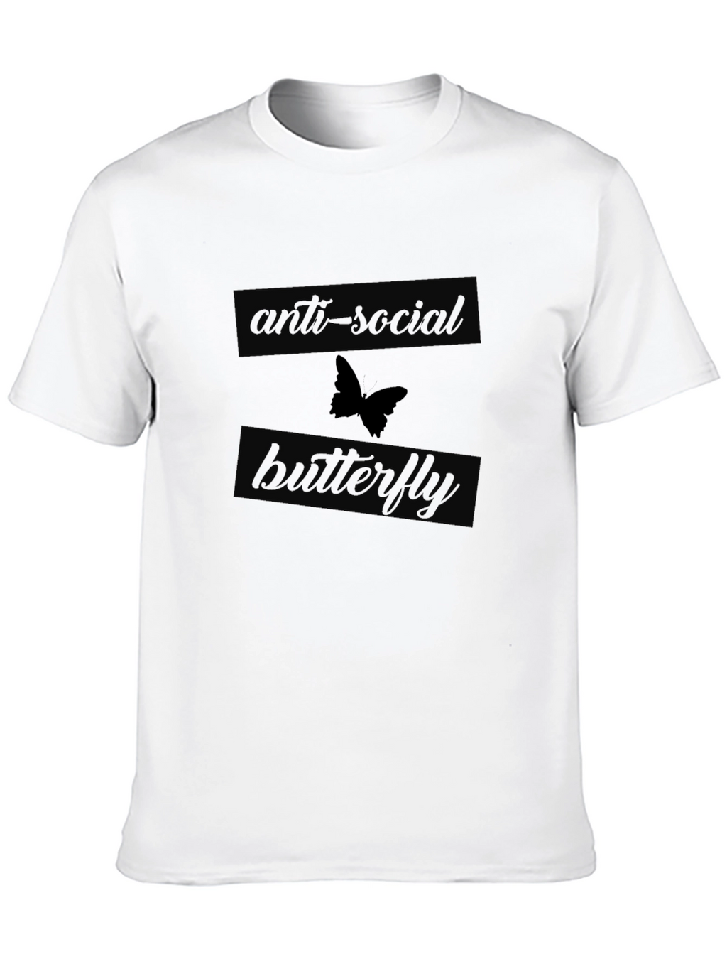 Anti-Social Butterfly Graphic T-Shirt