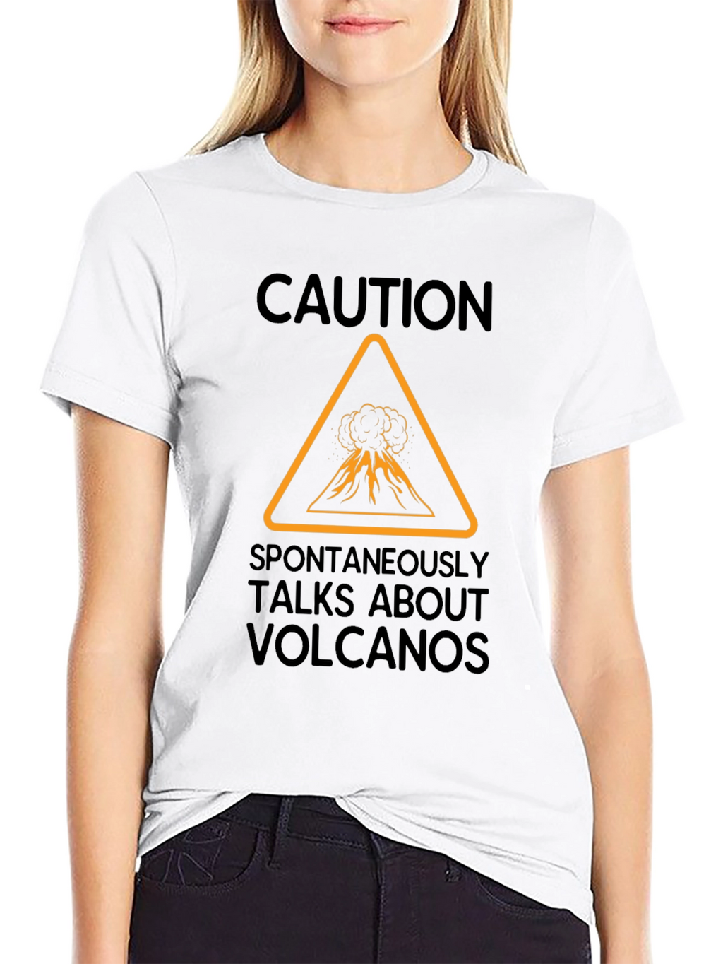 Caution: Volcano Talk T-Shirt - Funny & Unique Design