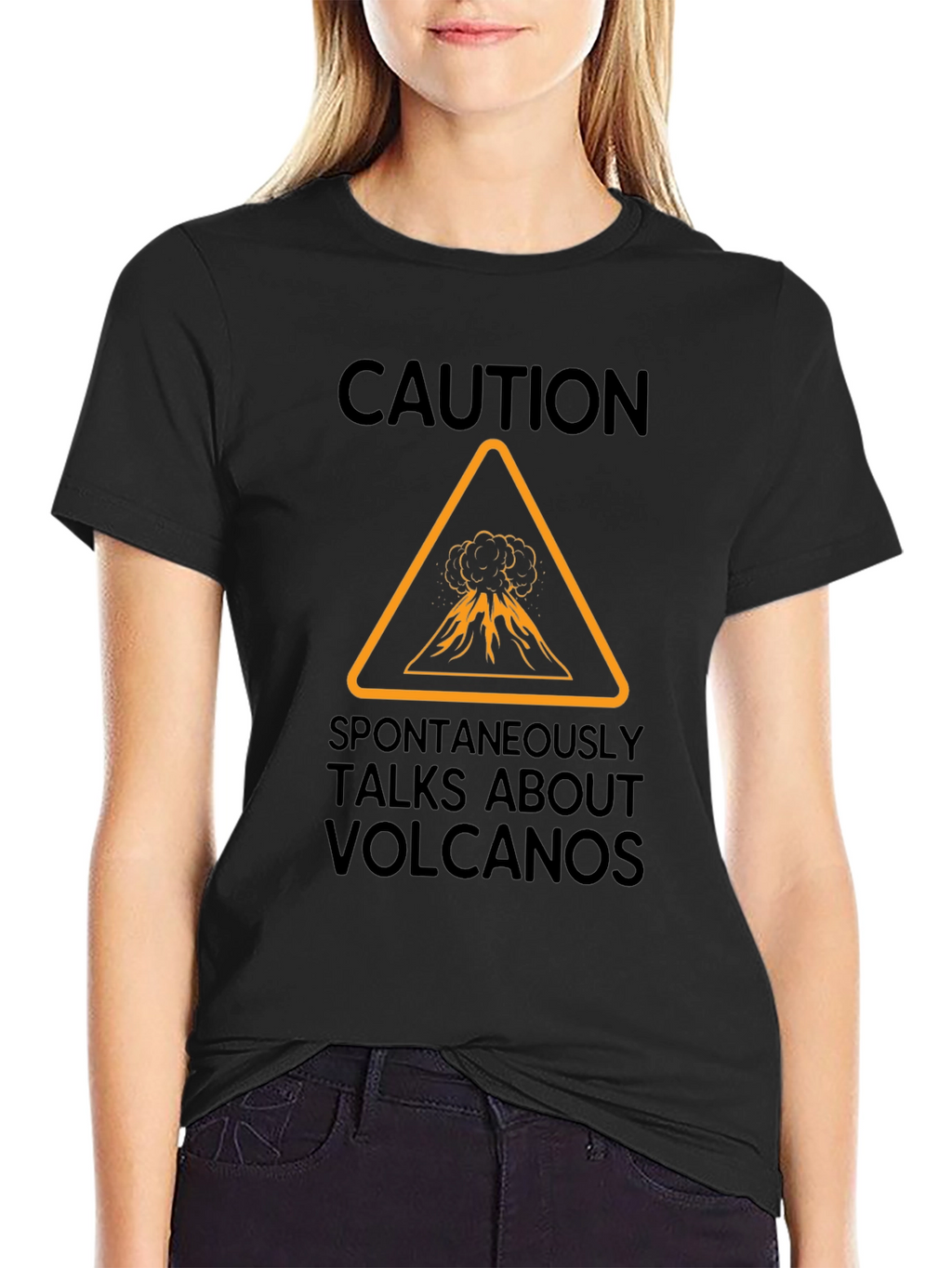 Caution: Volcano Talk T-Shirt - Funny & Unique Design