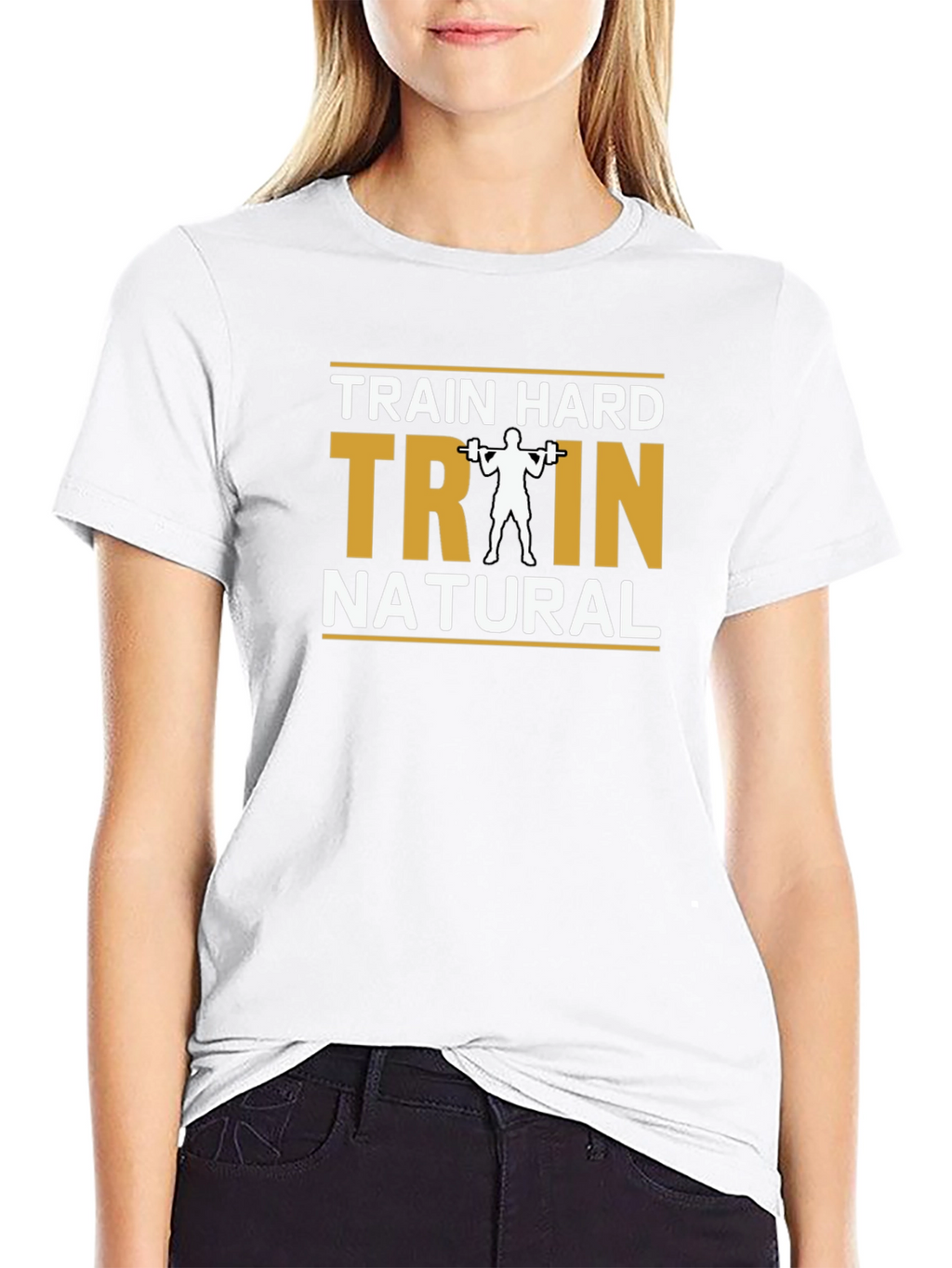 Train Hard Train Natural Black T-Shirt