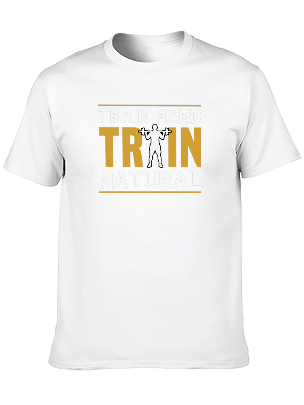 Train Hard Train Natural Black T-Shirt