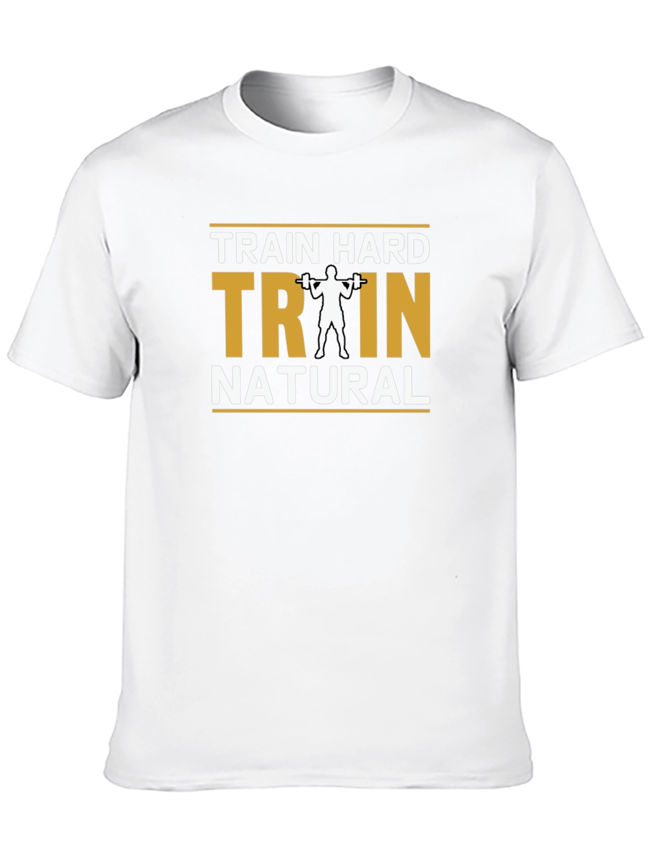 Train Hard Train Natural Black T-Shirt