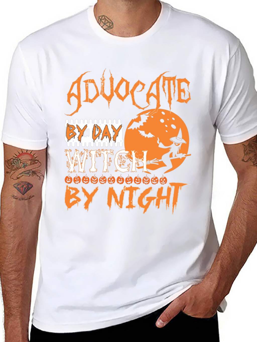 Advocate By Day Witch By Night Halloween T-Shirt