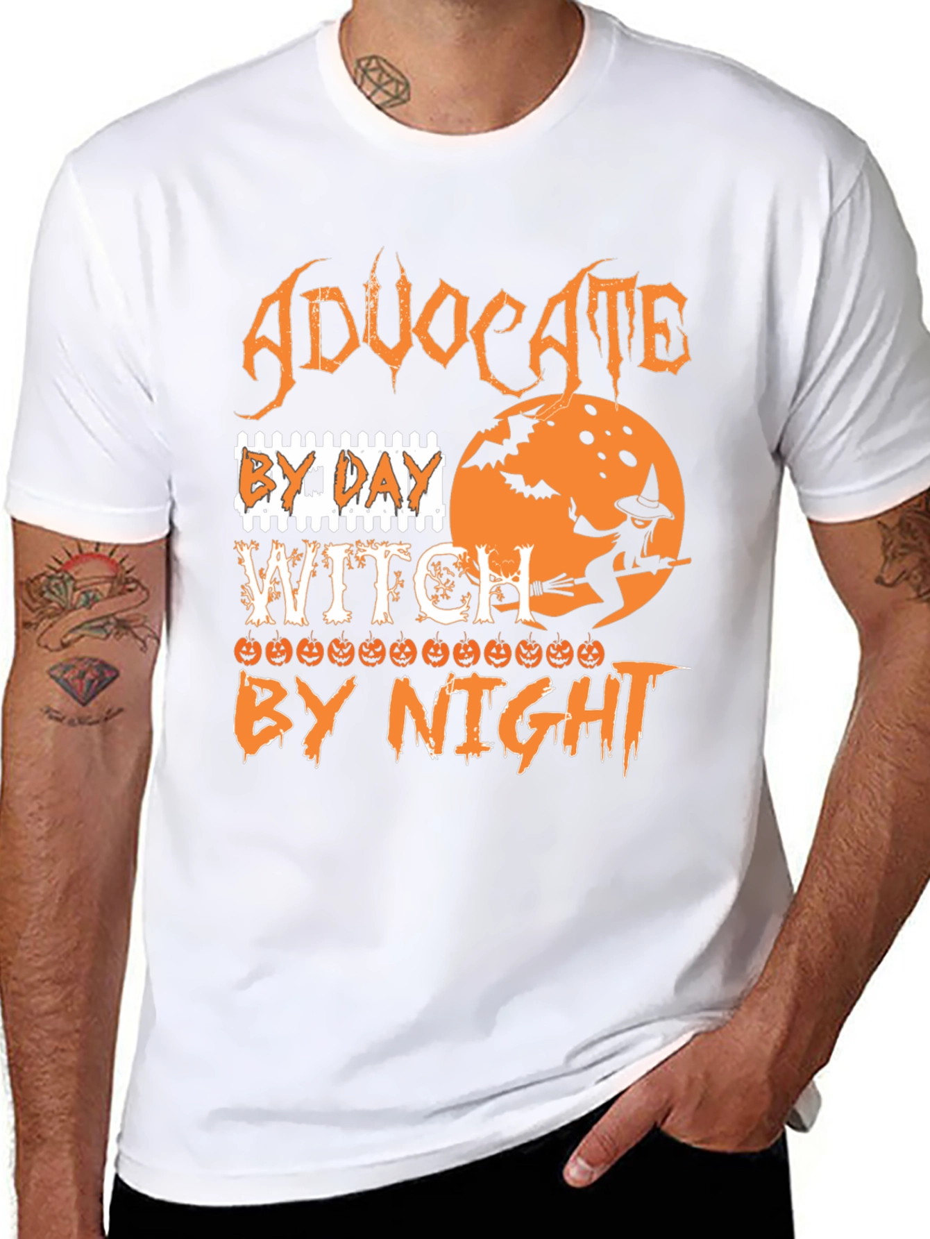 Advocate By Day Witch By Night Halloween T-Shirt