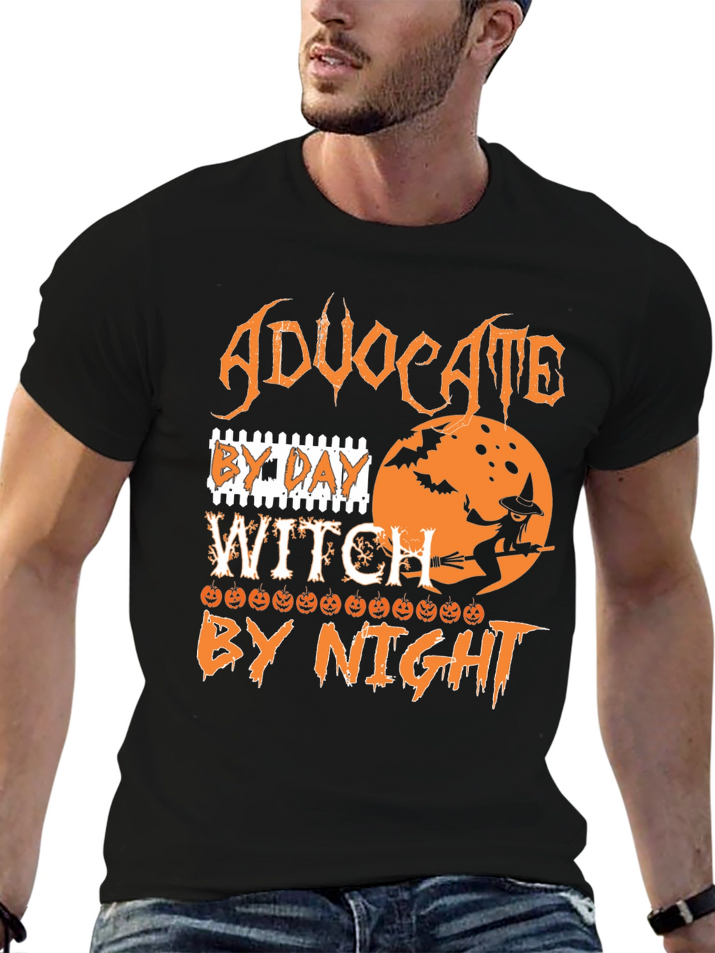 Advocate By Day Witch By Night Halloween T-Shirt