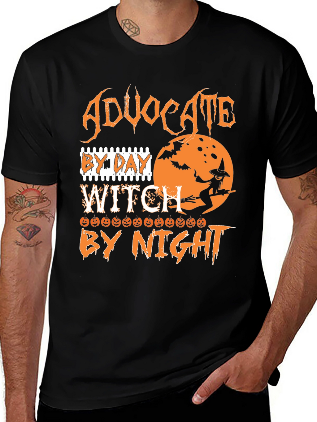 Advocate By Day Witch By Night Halloween T-Shirt