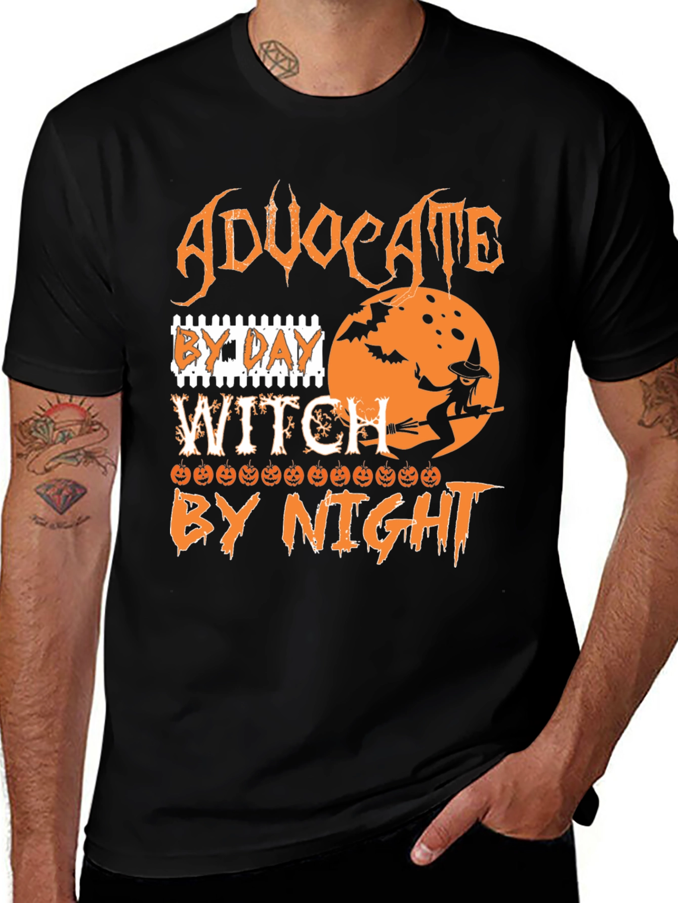 Advocate By Day Witch By Night Halloween T-Shirt
