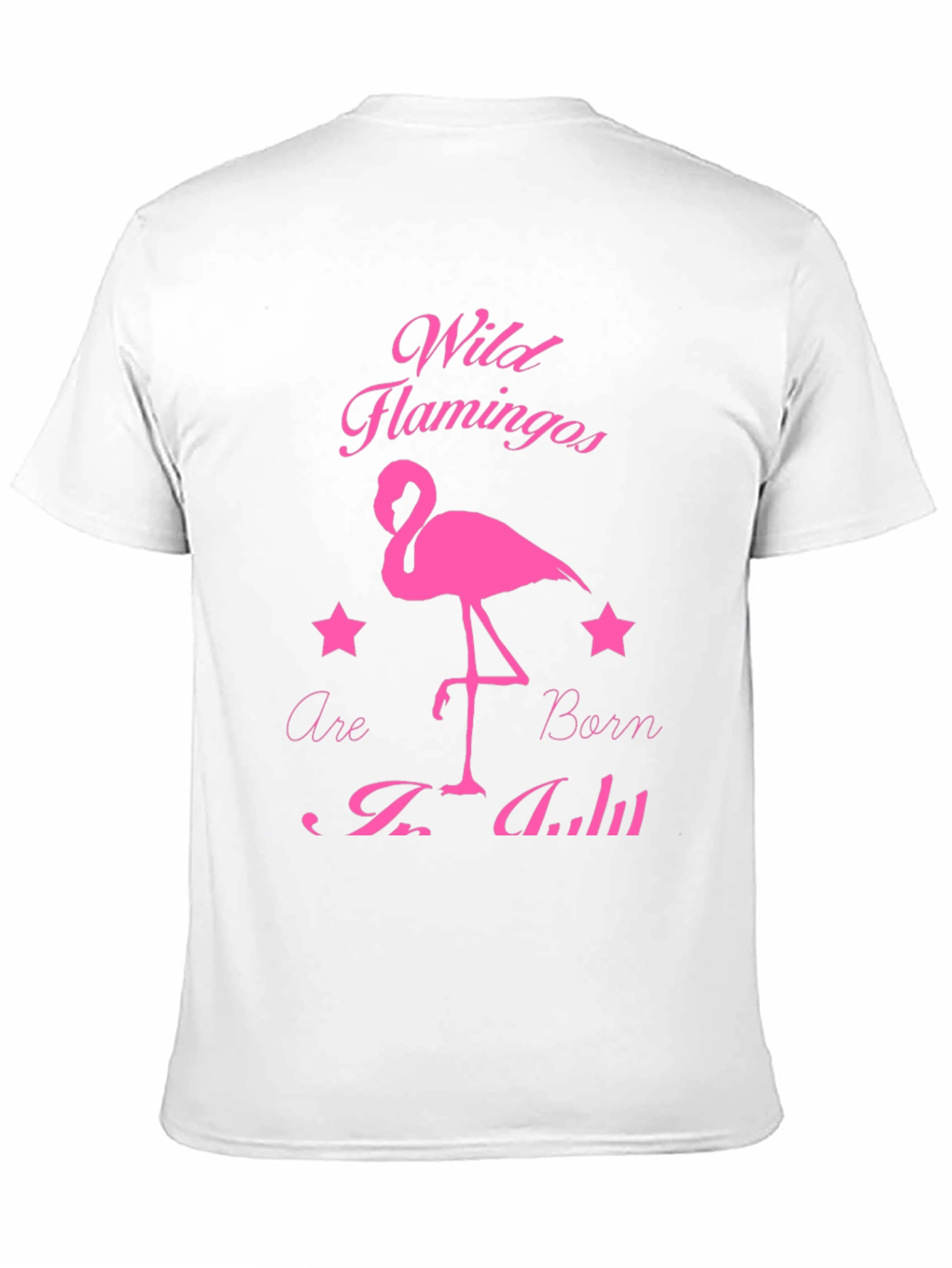 Wild Flamingos Born in July Black T-Shirt