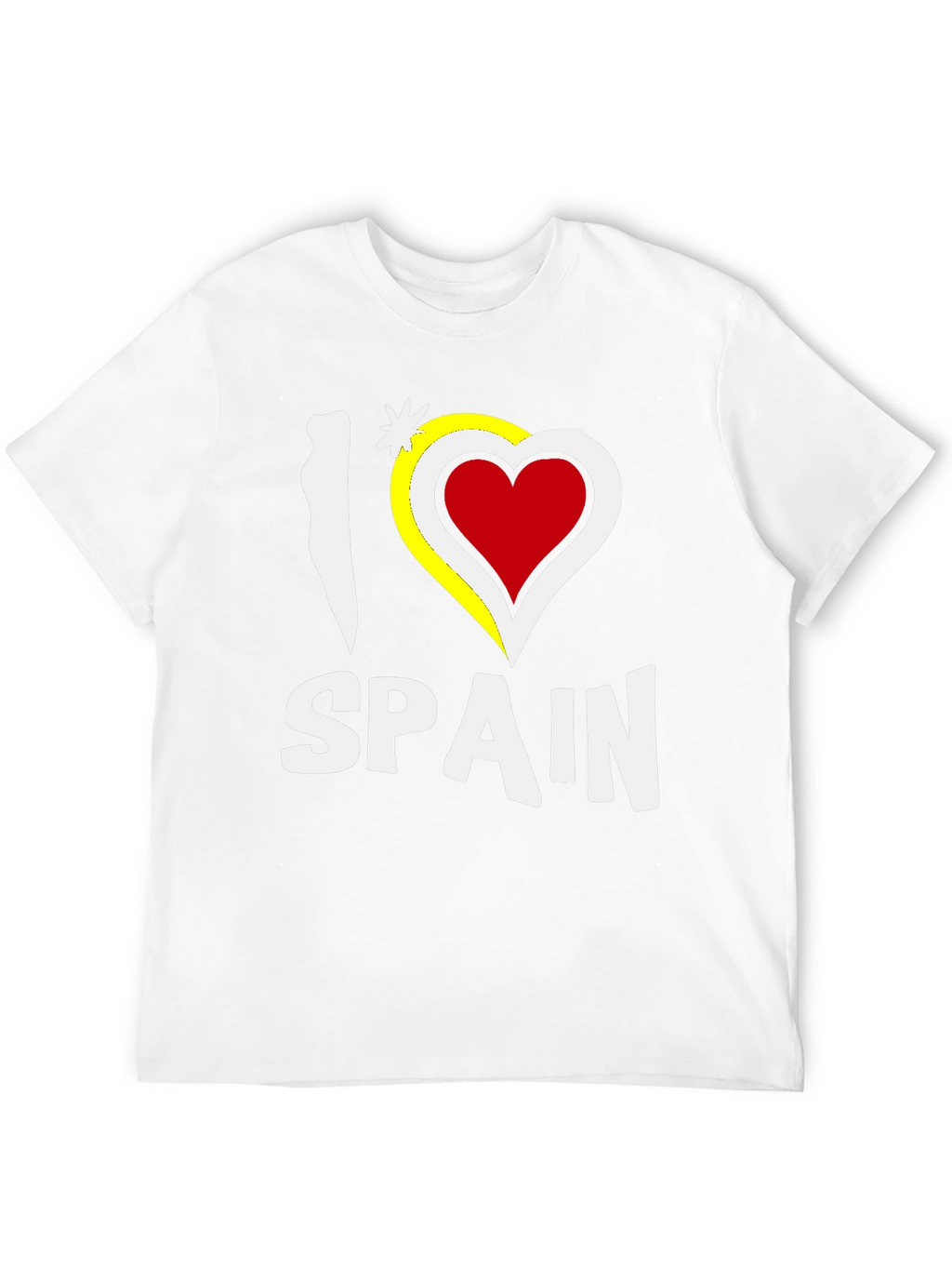 I Love Spain Black Graphic T-Shirt