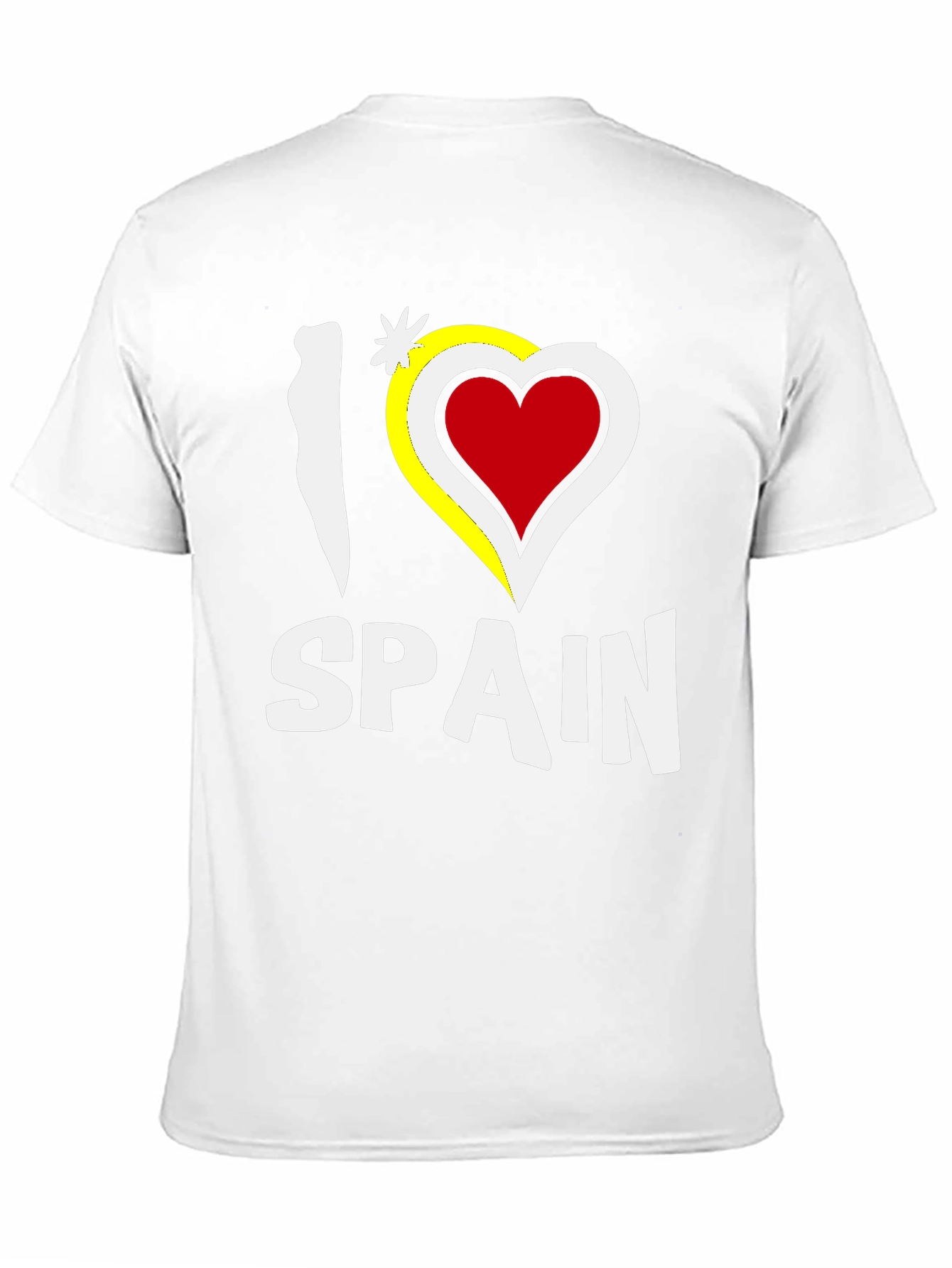 I Love Spain Black Graphic T-Shirt