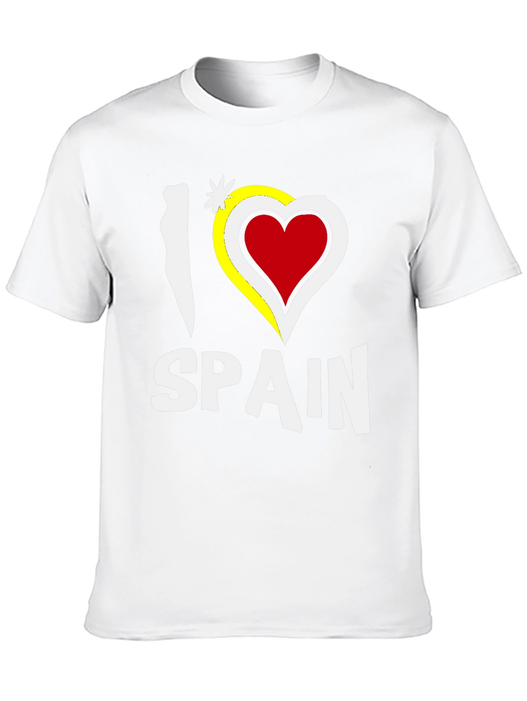 I Love Spain Black Graphic T-Shirt