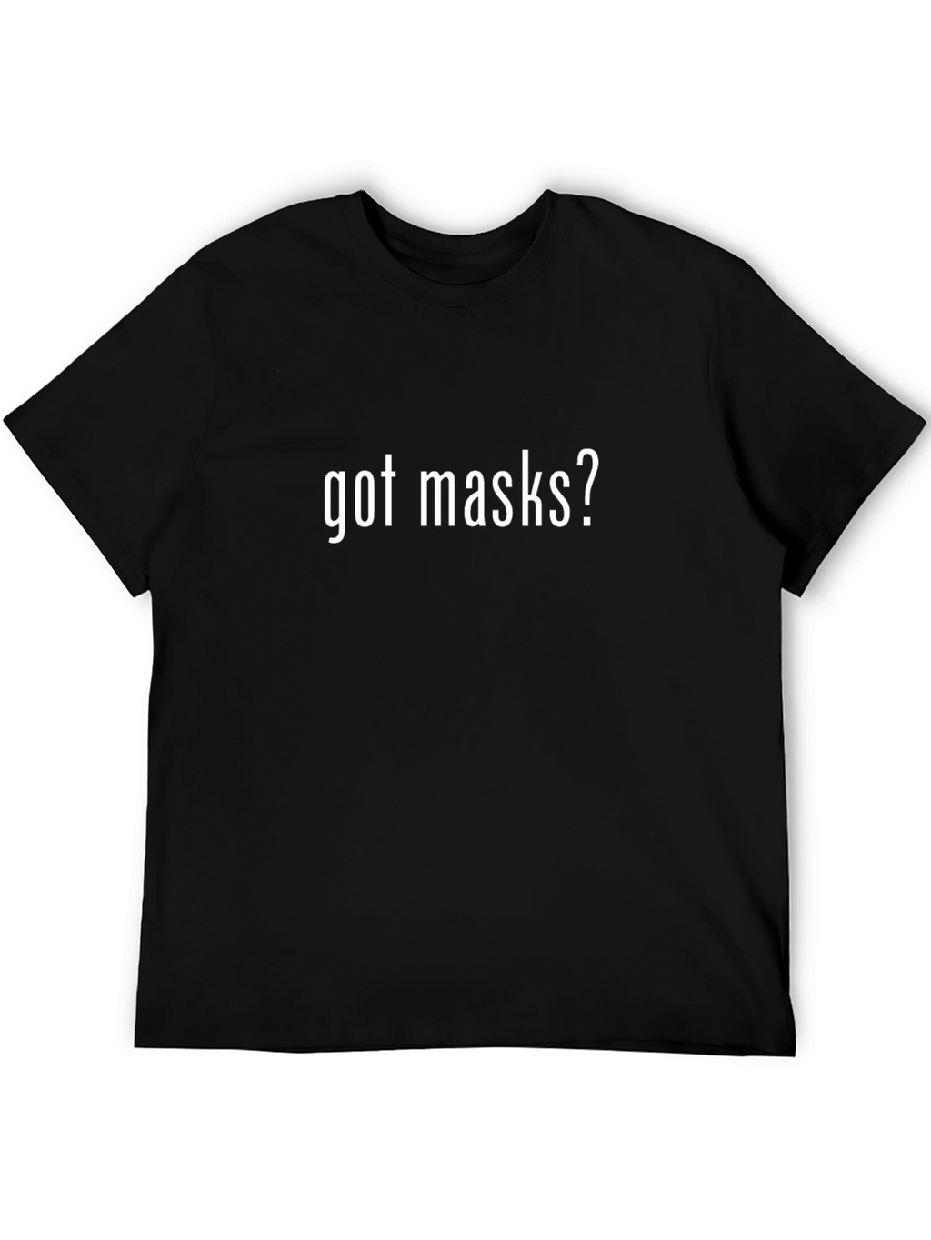 Got Masks? Black Cotton Graphic Tee