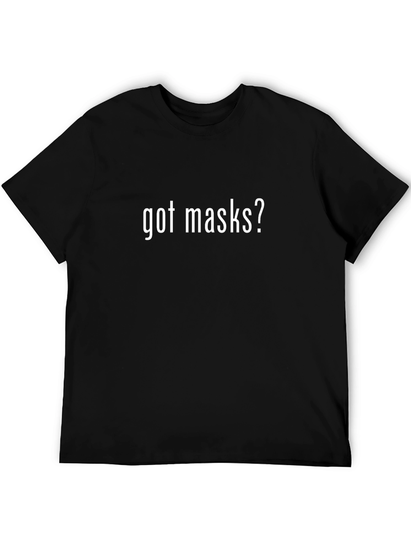 Got Masks? Black Cotton Graphic Tee