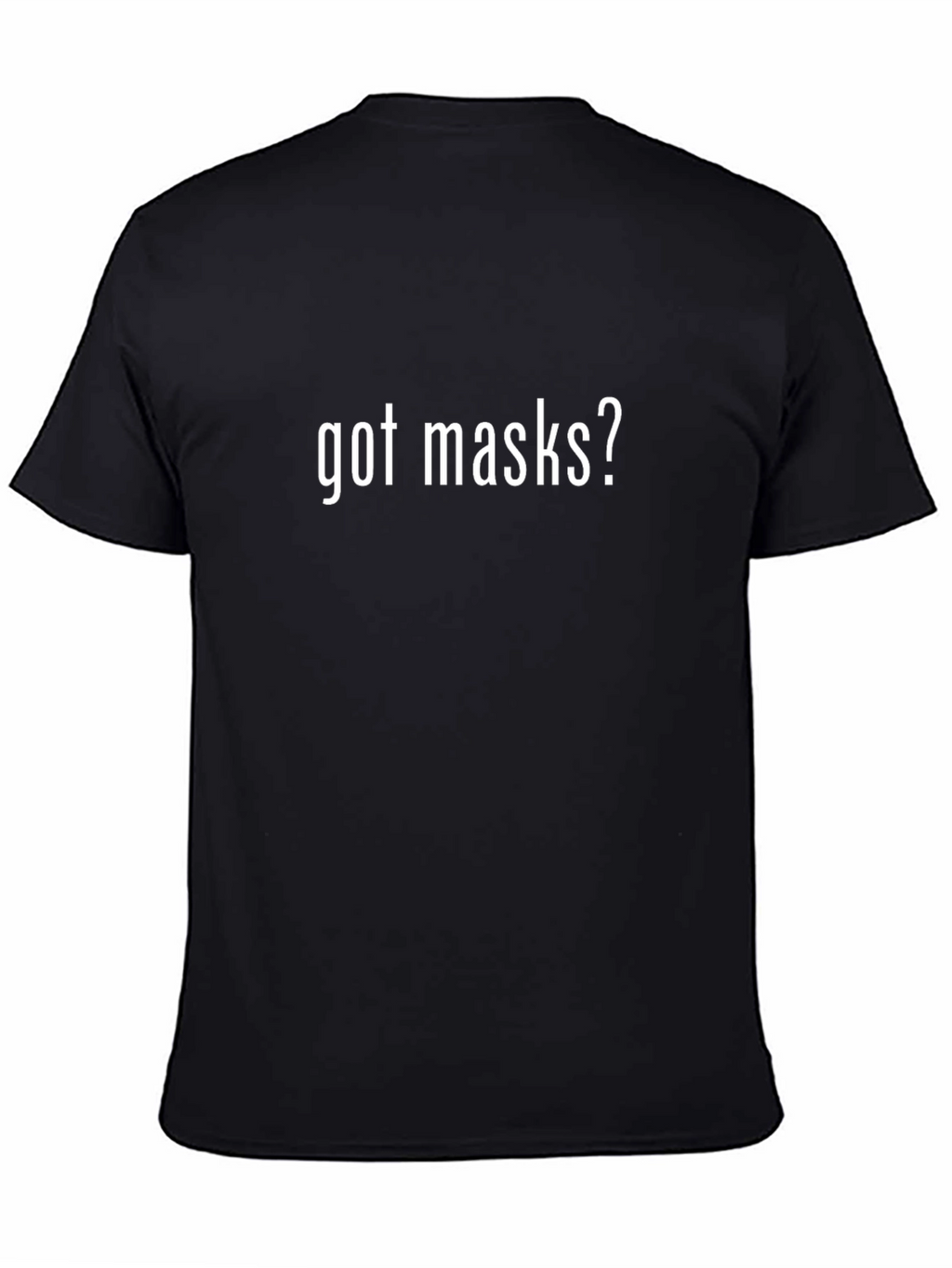 Got Masks? Black Cotton Graphic Tee
