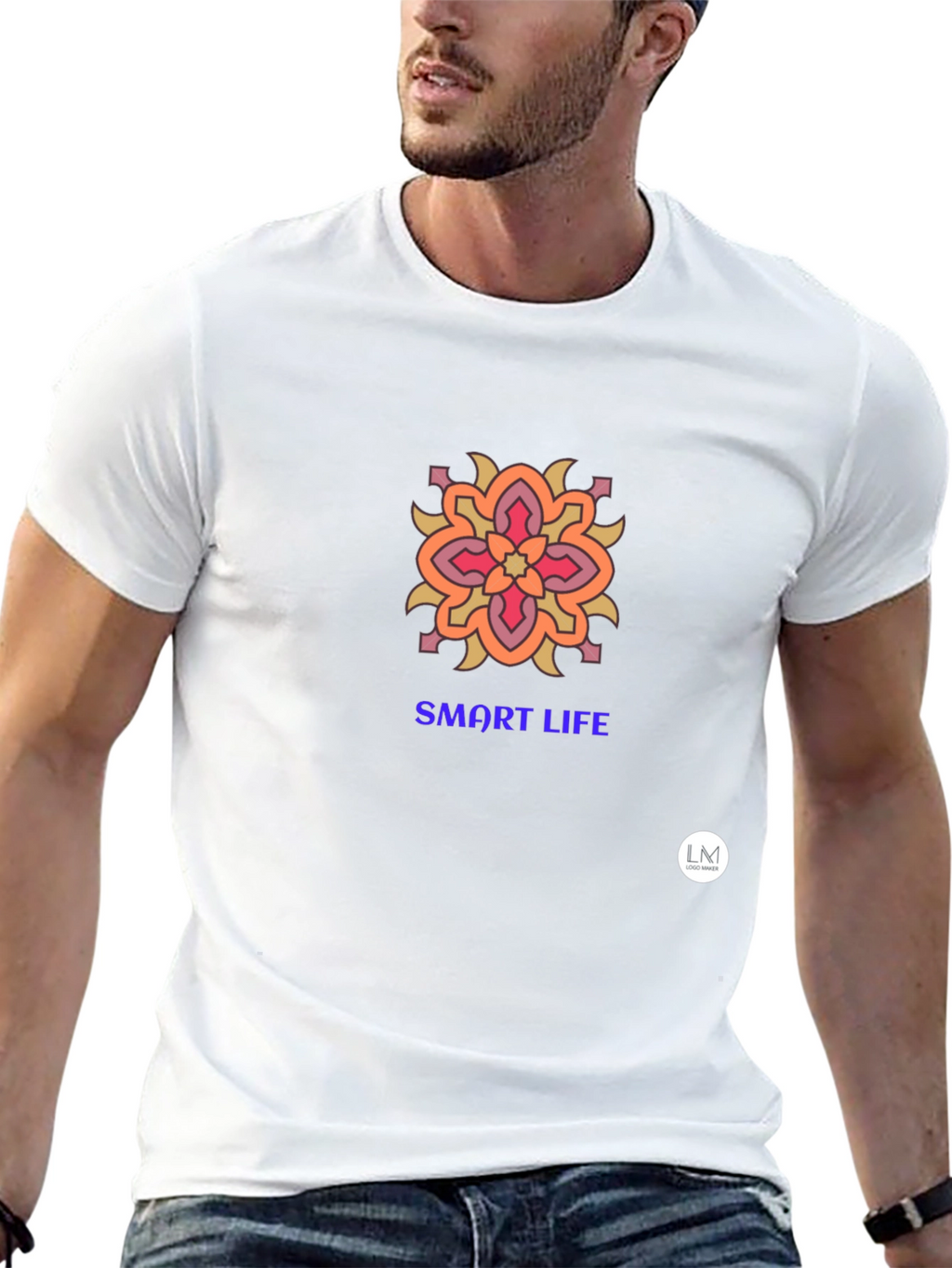 Smart Life Graphic Black T-Shirt
