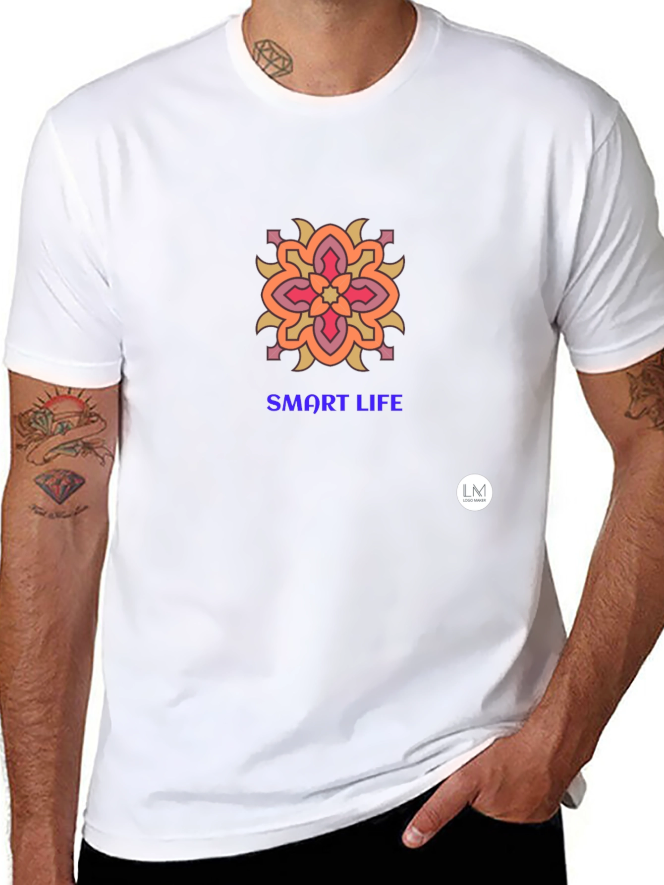 Smart Life Graphic Black T-Shirt