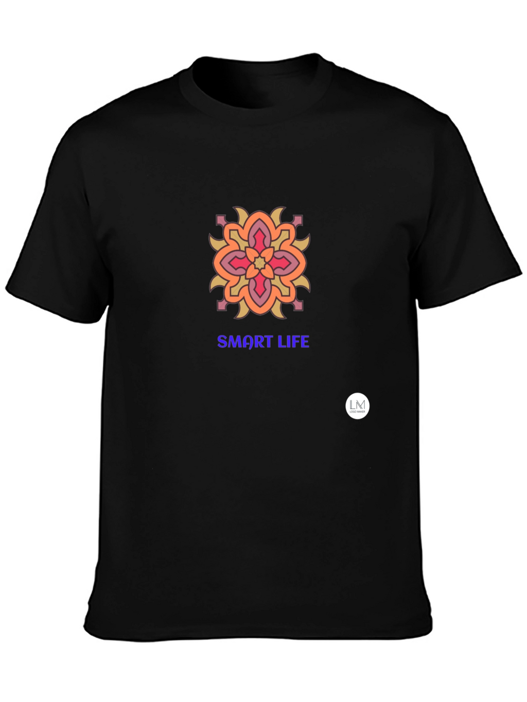 Smart Life Graphic Black T-Shirt
