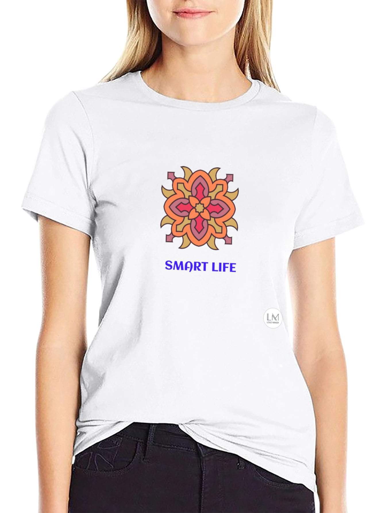 Smart Life Graphic Black T-Shirt