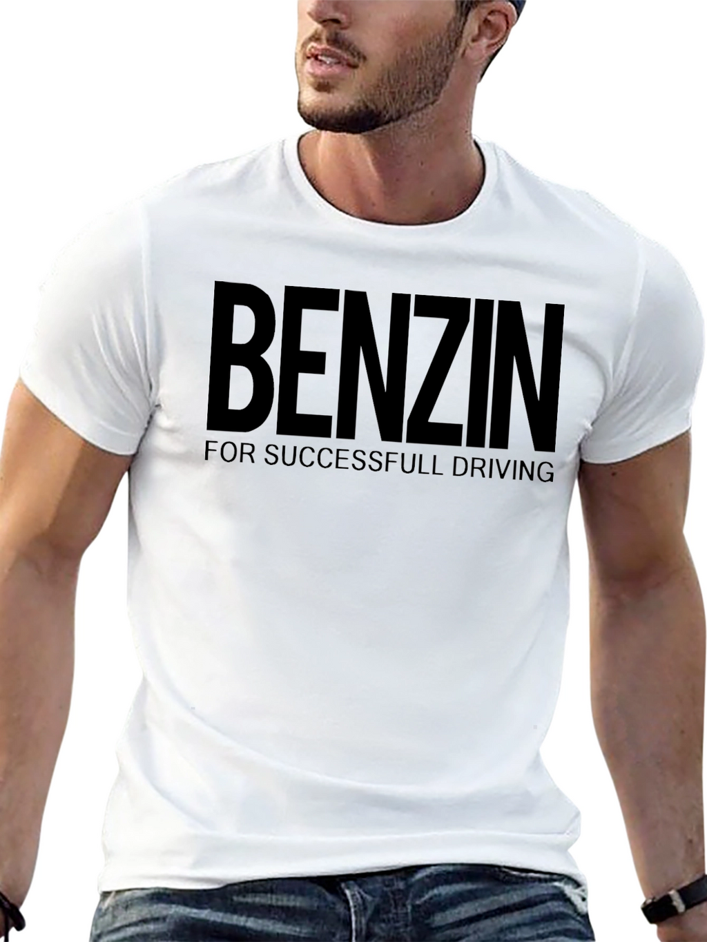 Benzin T-Shirt - For Successfull Driving Black Tee