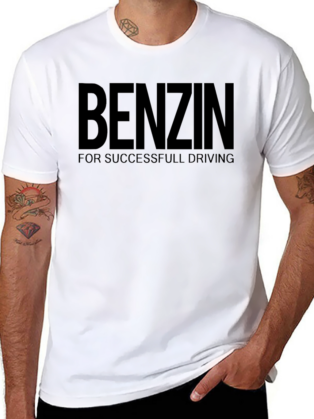 Benzin T-Shirt - For Successfull Driving Black Tee