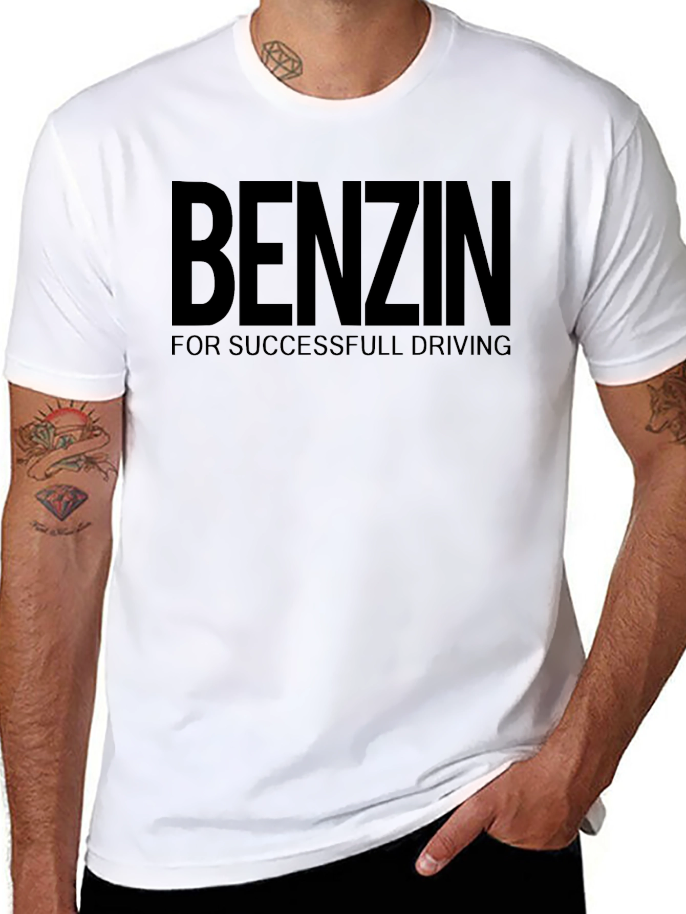 Benzin T-Shirt - For Successfull Driving Black Tee