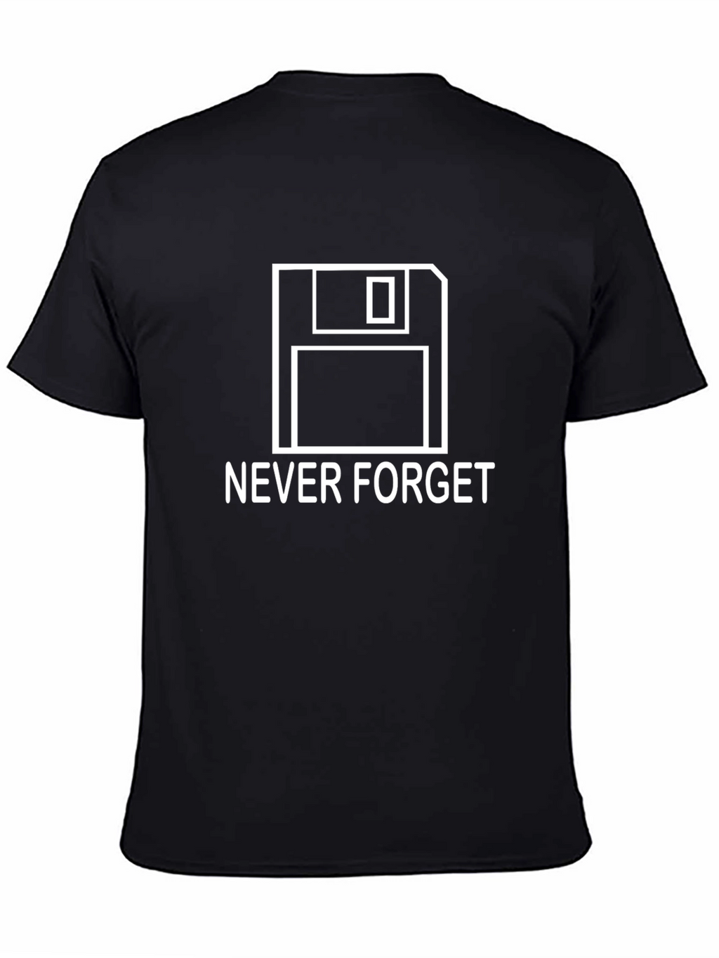Never Forget Floppy Disk Black T-Shirt