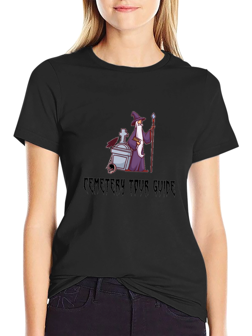 Cemetery Tour Guide Black T-Shirt