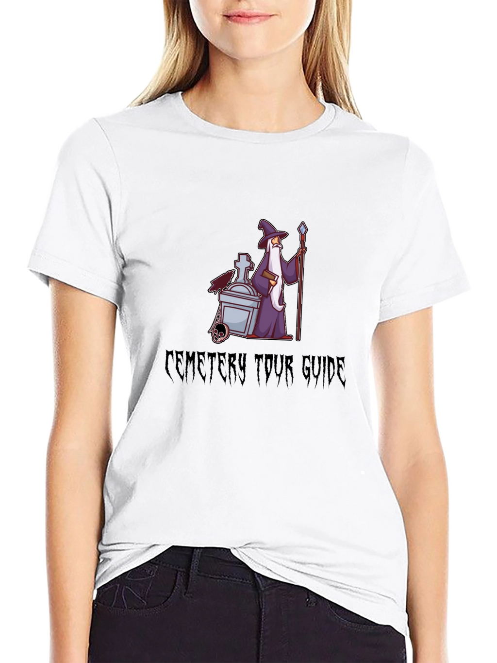 Cemetery Tour Guide Black T-Shirt