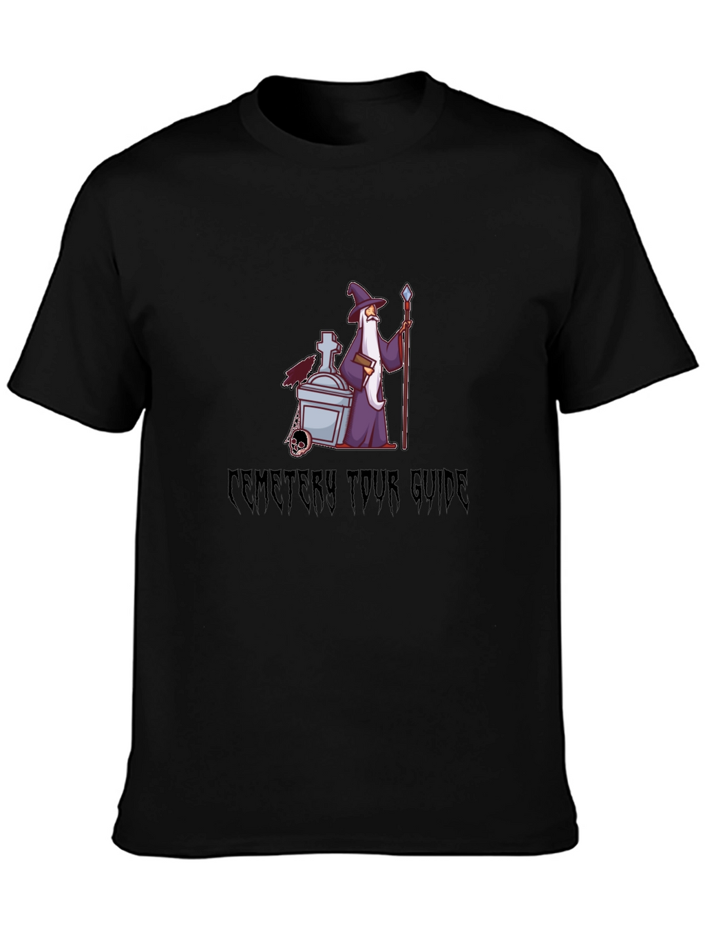 Cemetery Tour Guide Black T-Shirt