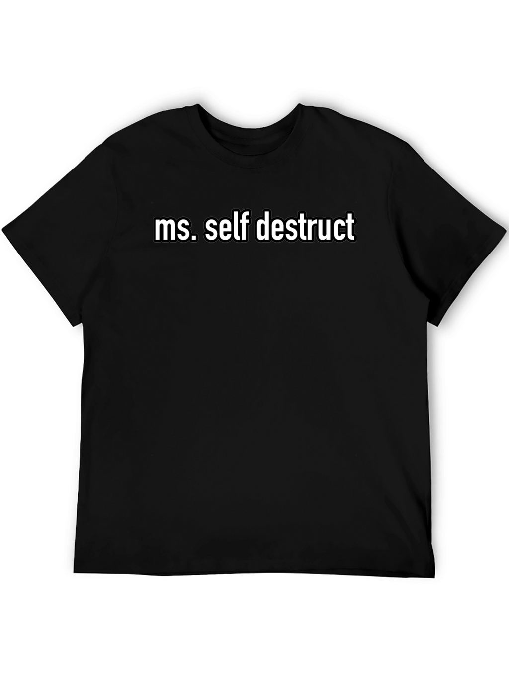 Ms. Self Destruct Black Graphic Tee