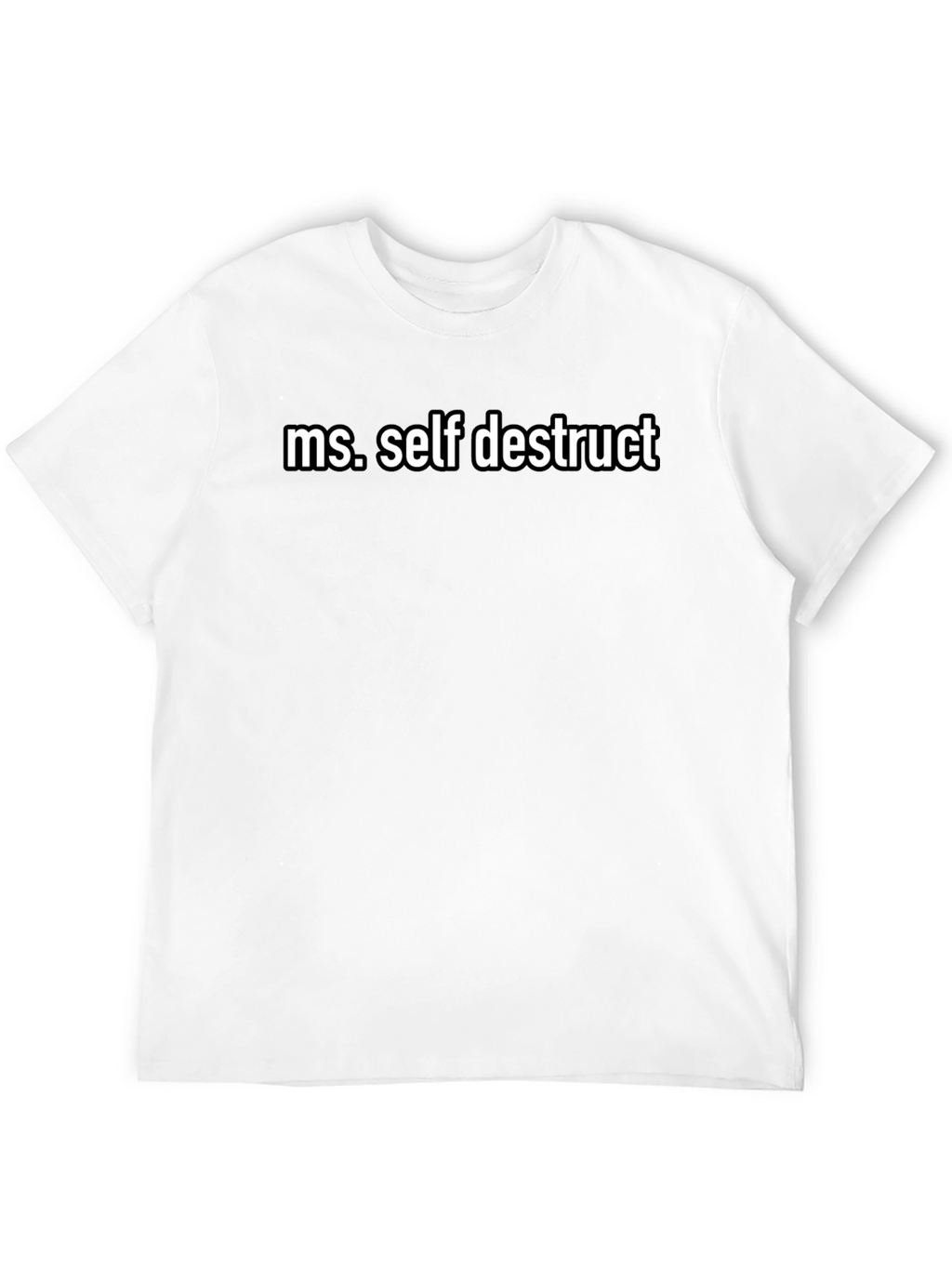 Ms. Self Destruct Black Graphic Tee