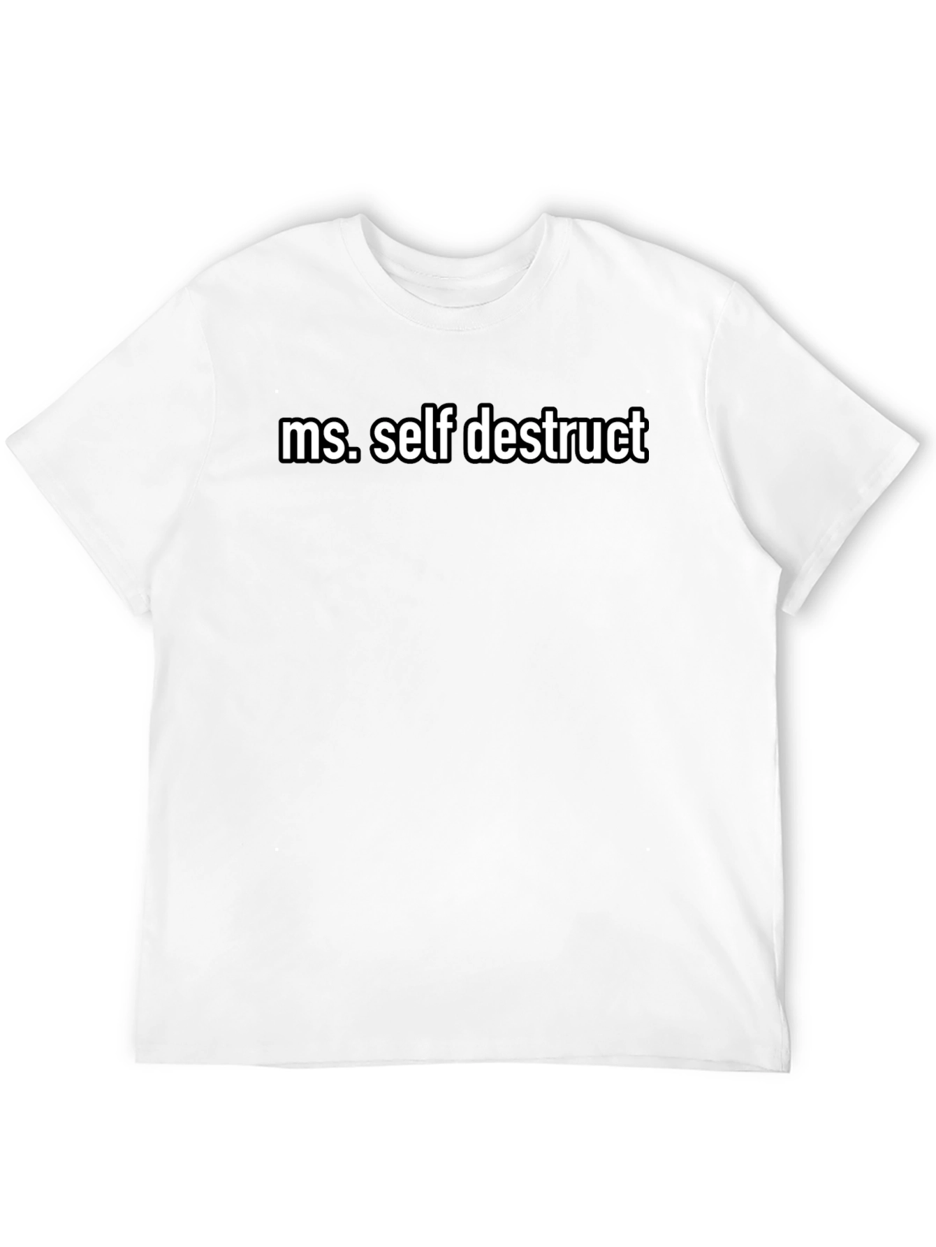 Ms. Self Destruct Black Graphic Tee