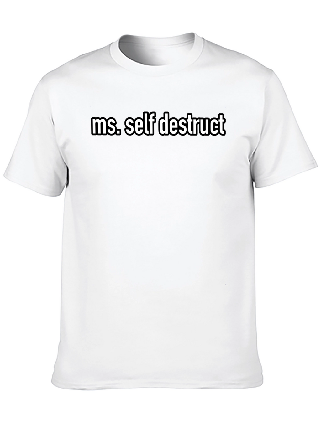 Ms. Self Destruct Black Graphic Tee