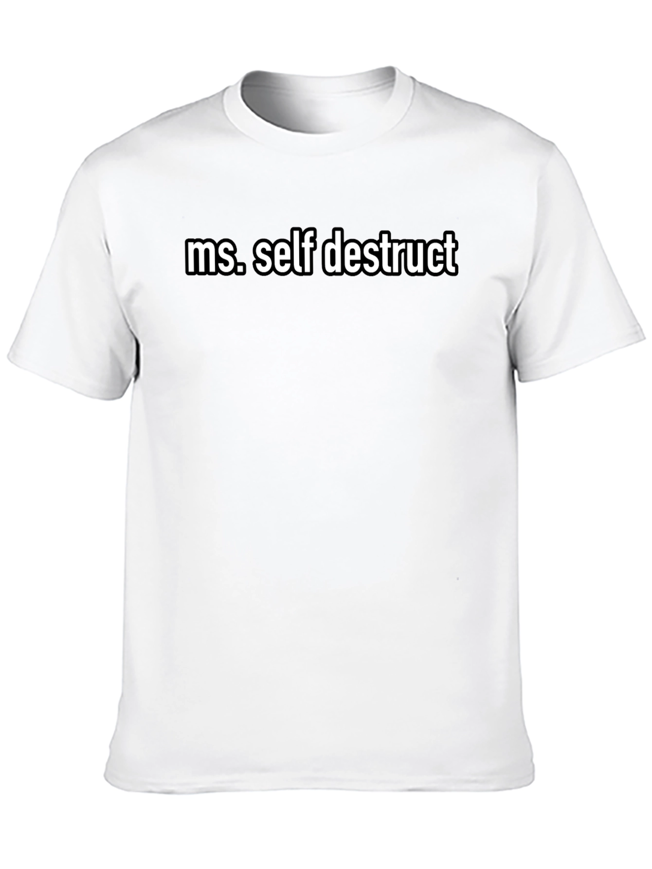 Ms. Self Destruct Black Graphic Tee