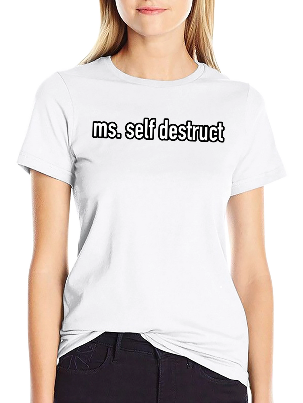 Ms. Self Destruct Black Graphic Tee