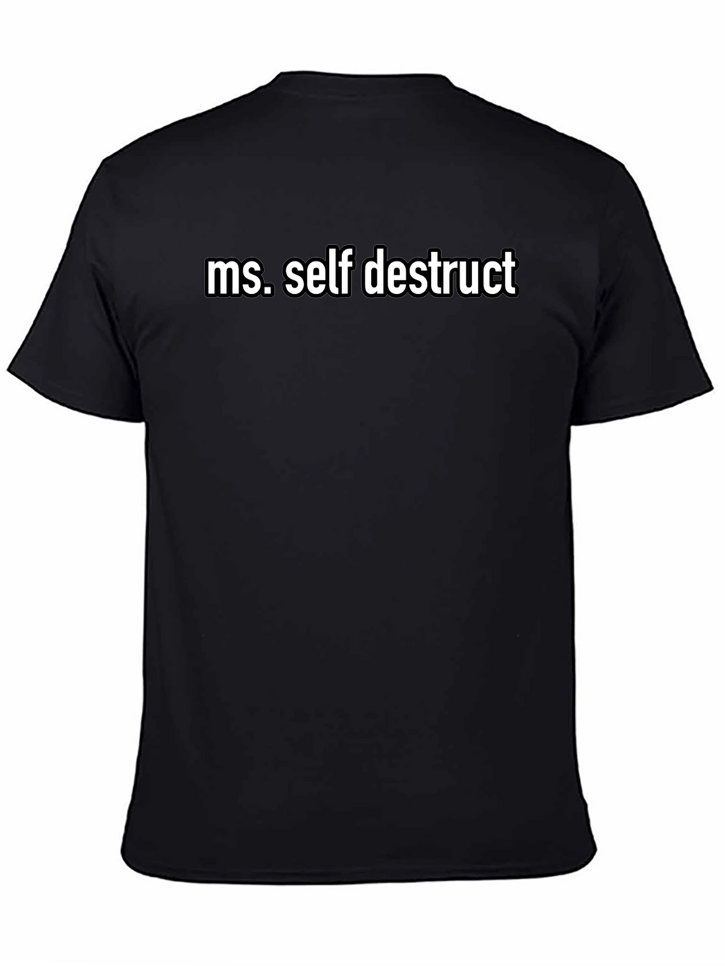 Ms. Self Destruct Black Graphic Tee