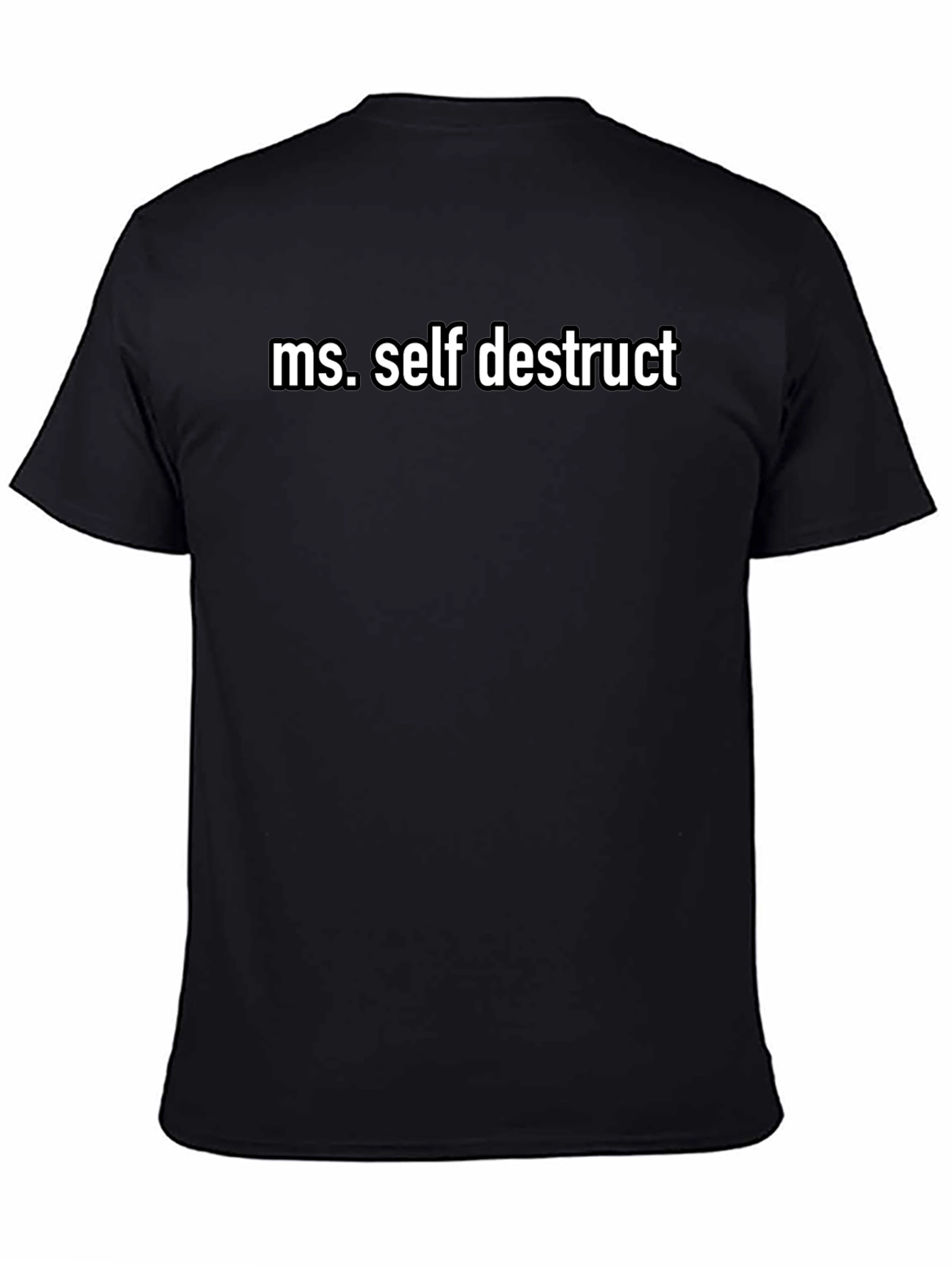 Ms. Self Destruct Black Graphic Tee