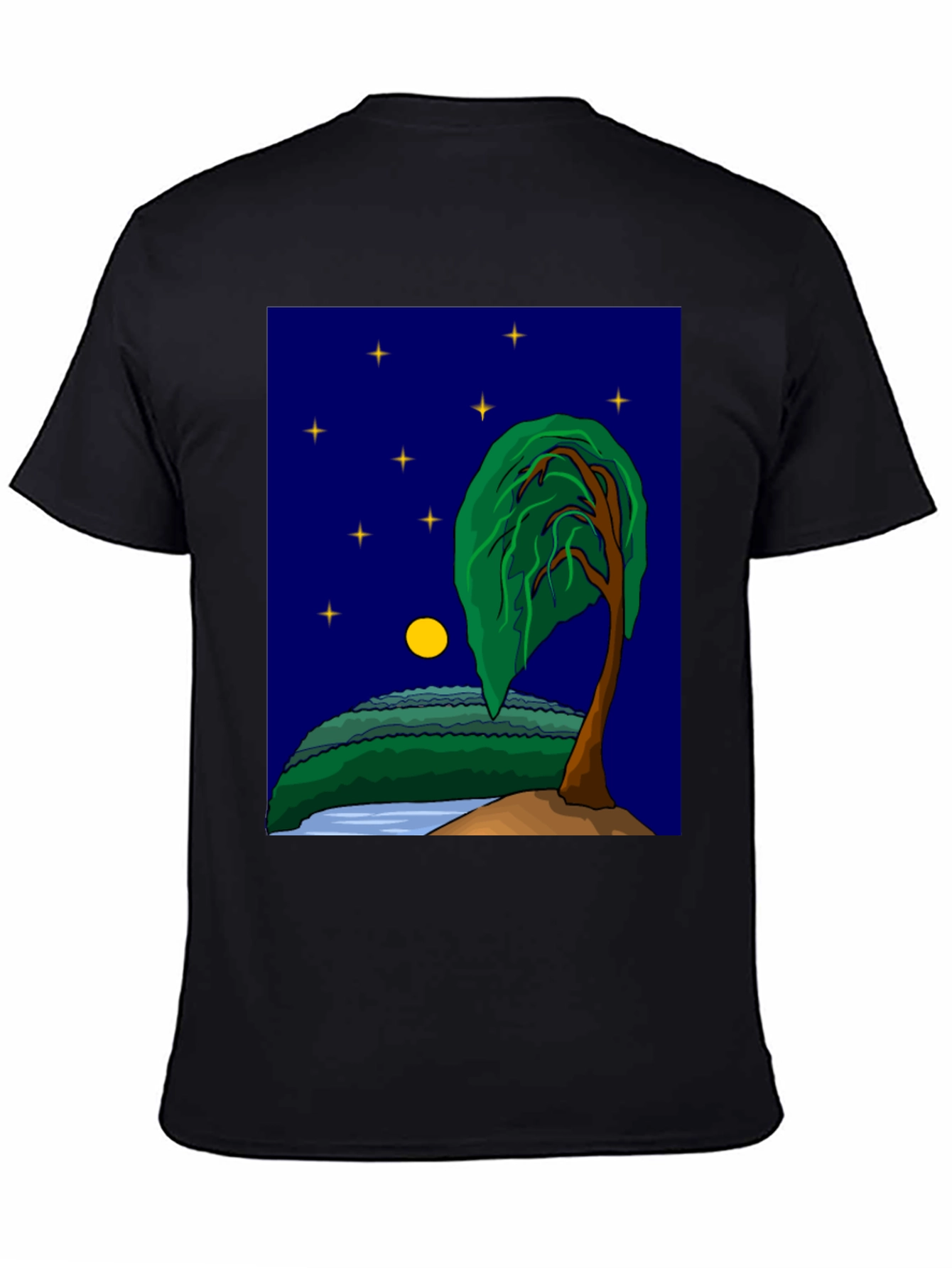 Night Sky Tree Graphic T-Shirt
