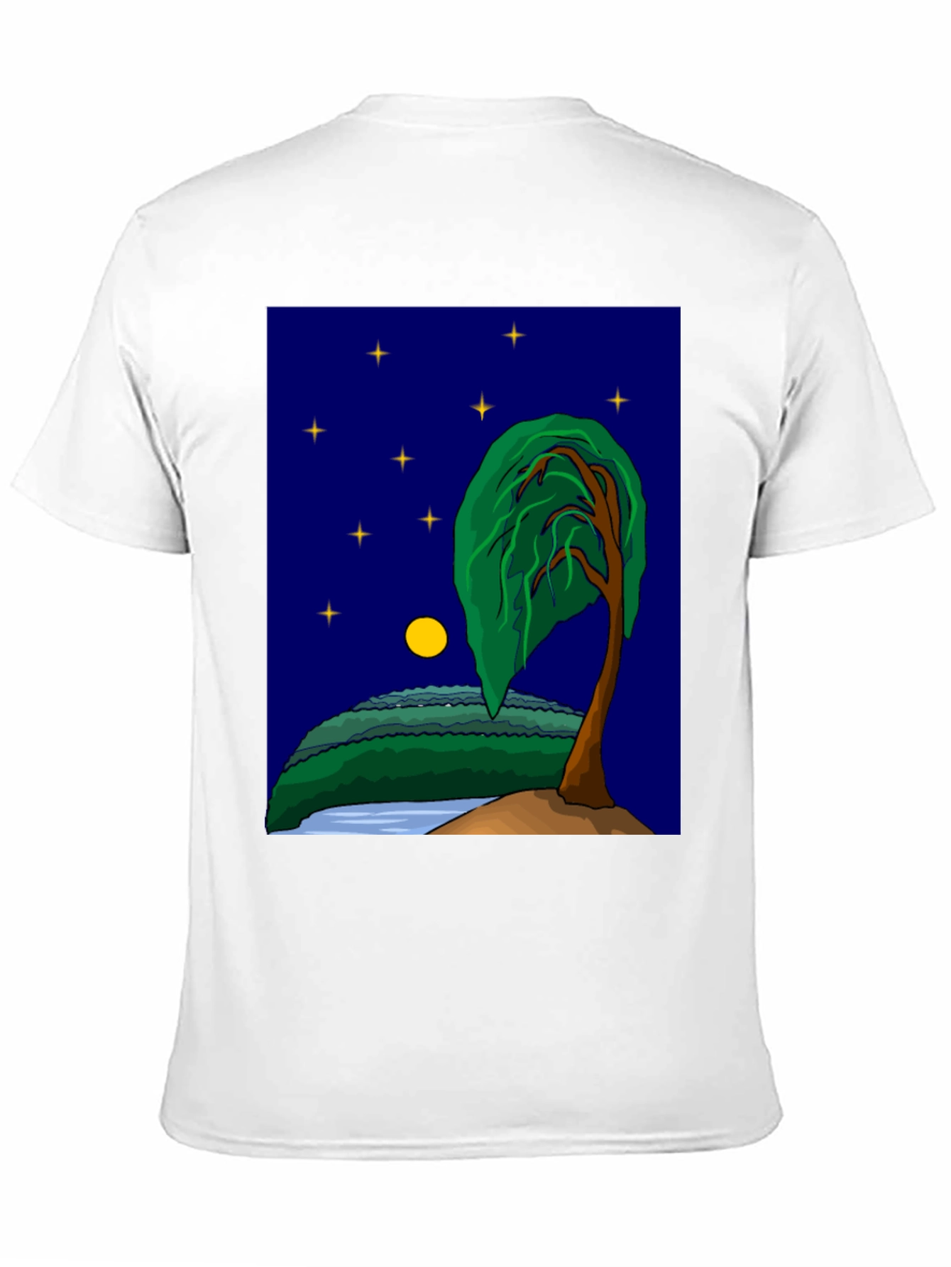 Night Sky Tree Graphic T-Shirt
