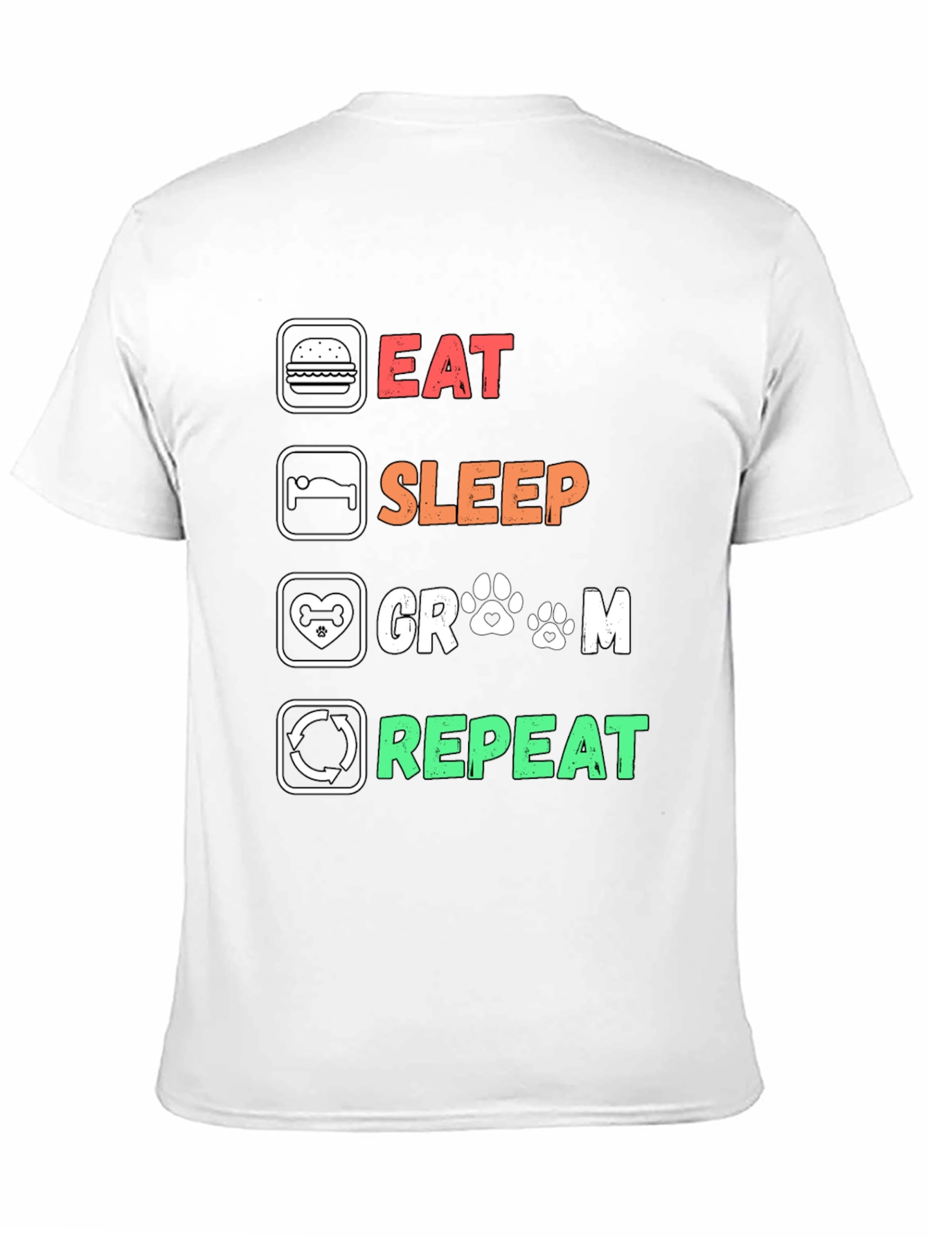 Eat Sleep Groom Repeat Graphic T-Shirt