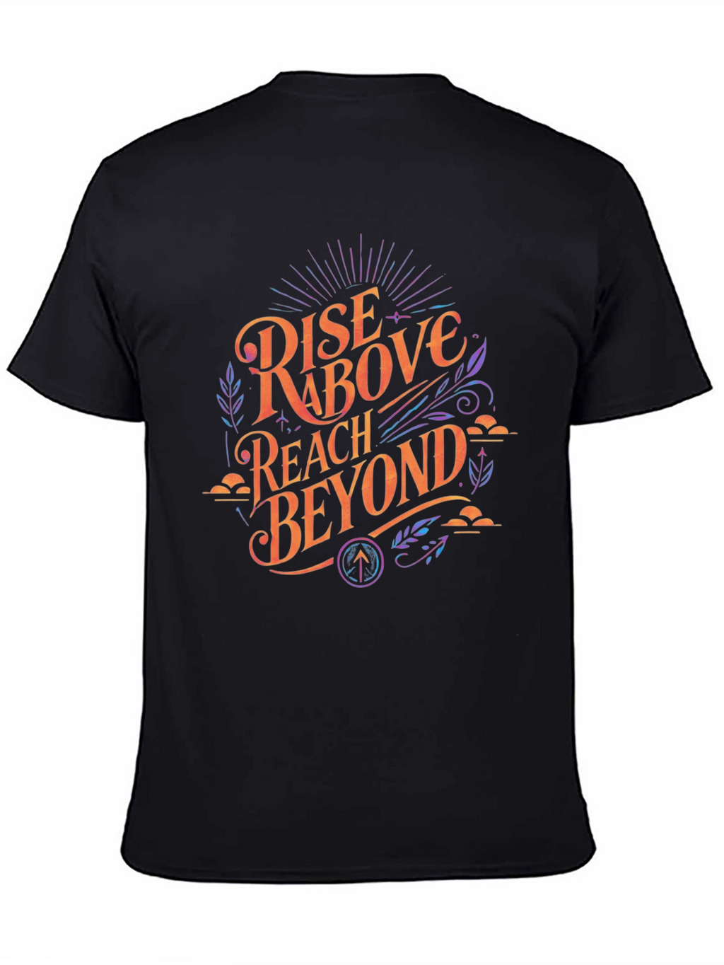 Rise Above Graphic Tee - Black Cotton T-Shirt