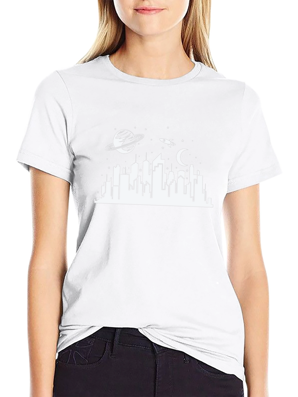 Space City Black T-Shirt