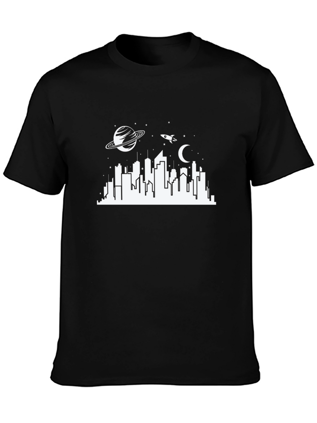 Space City Black T-Shirt