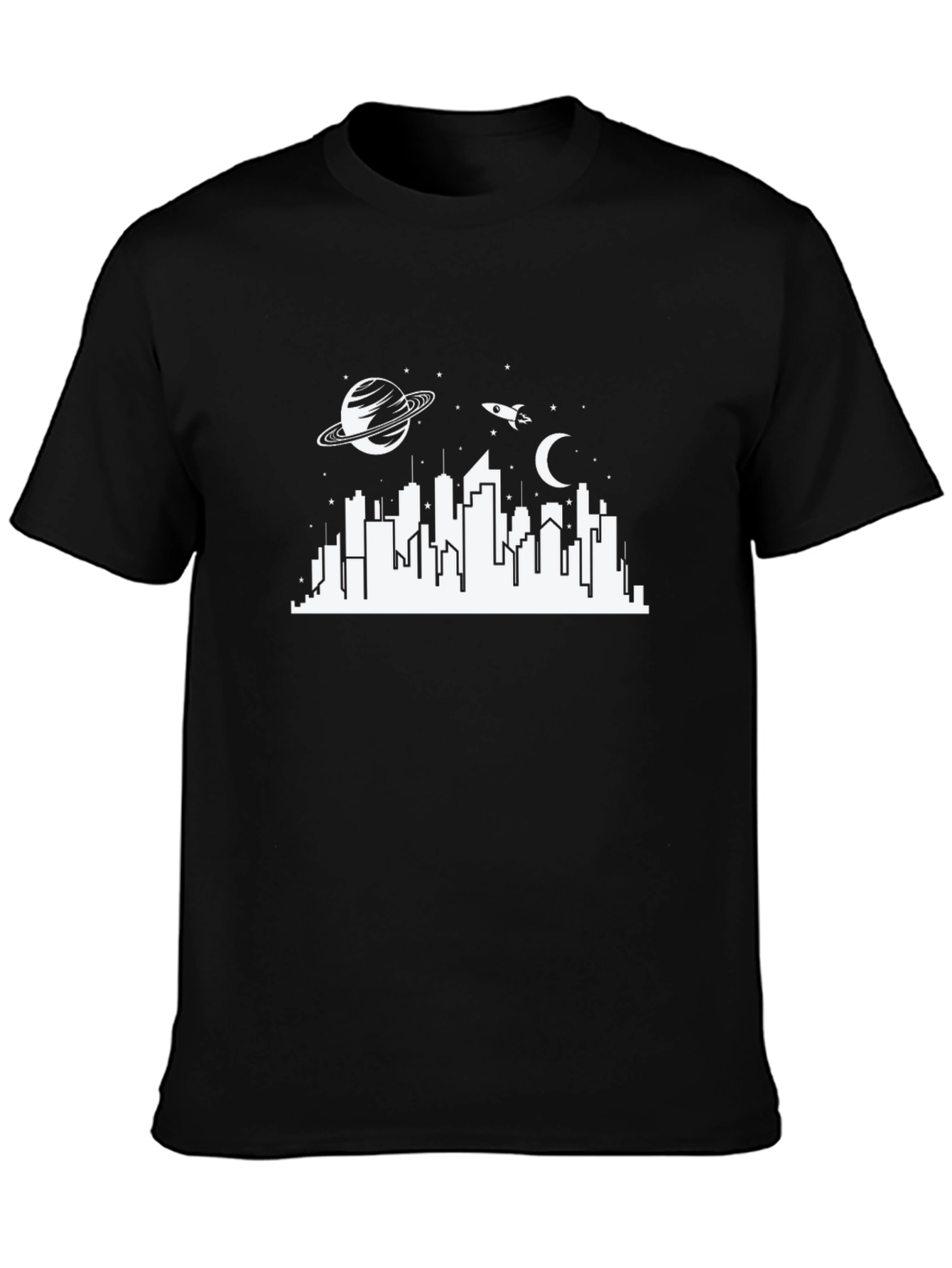 Space City Black T-Shirt