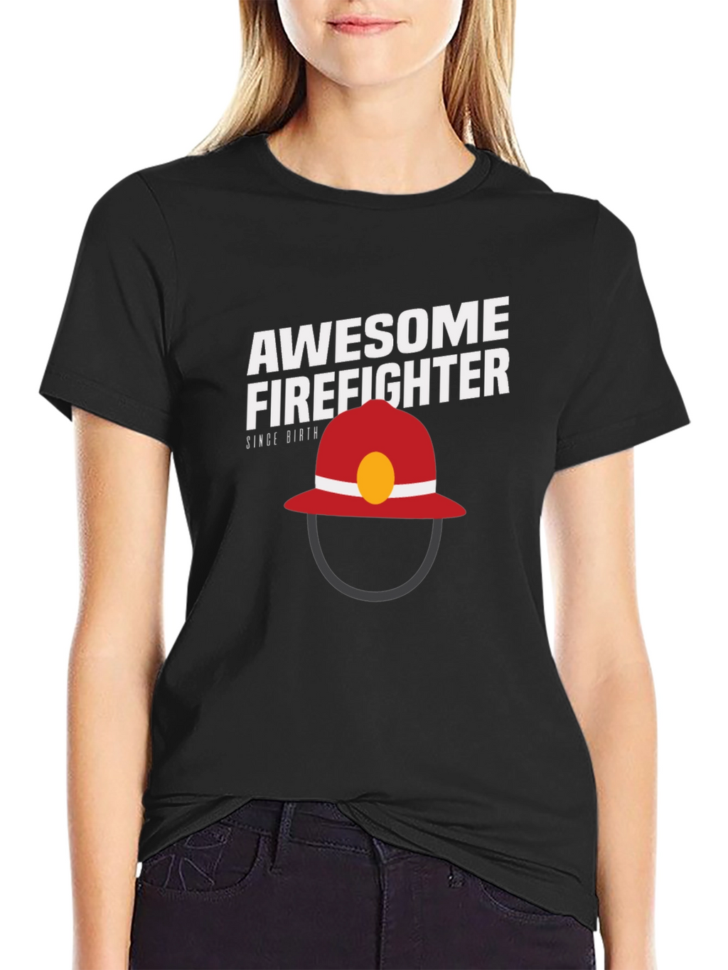 Awesome Firefighter T-Shirt - Black