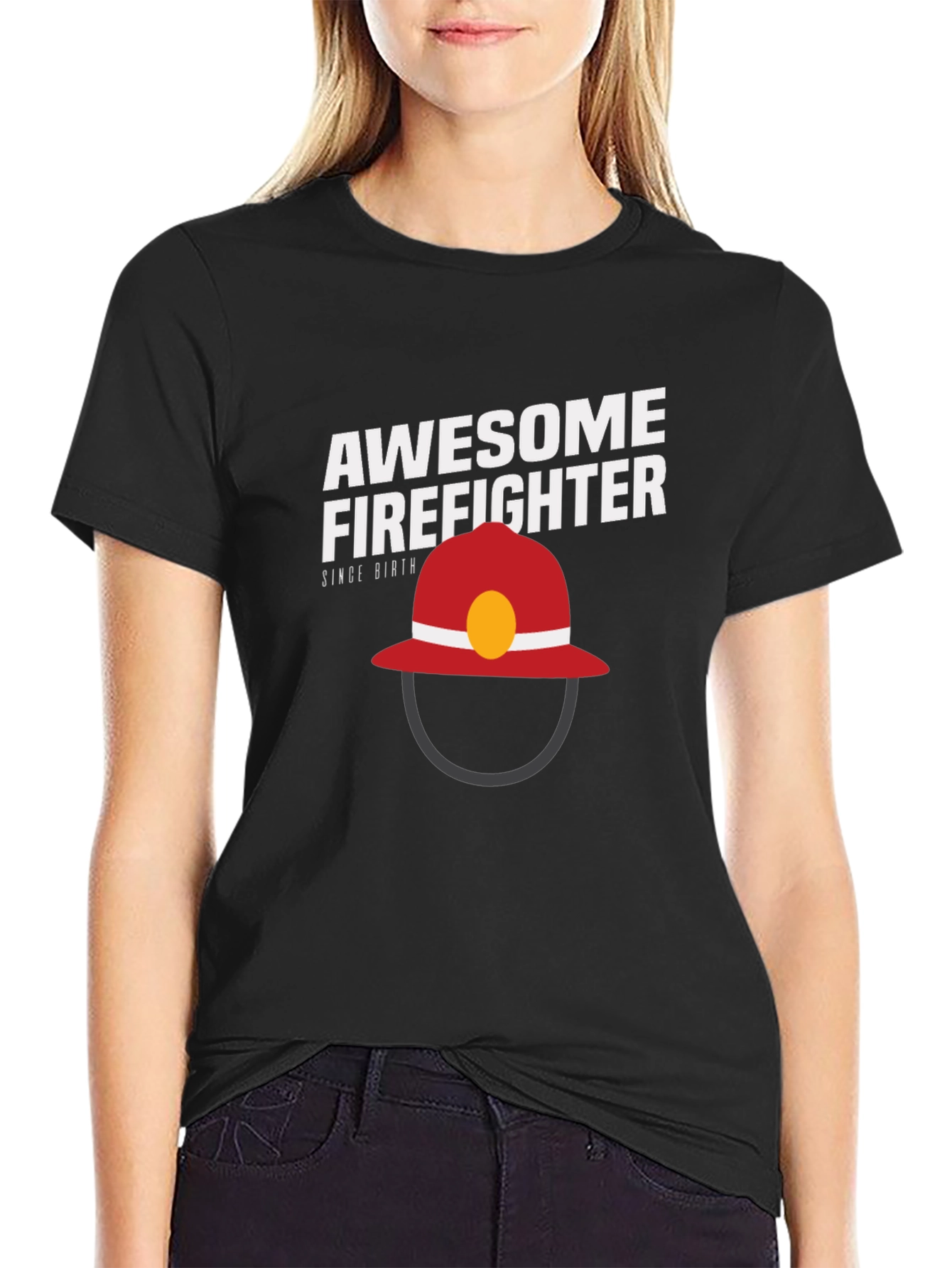 Awesome Firefighter T-Shirt - Black