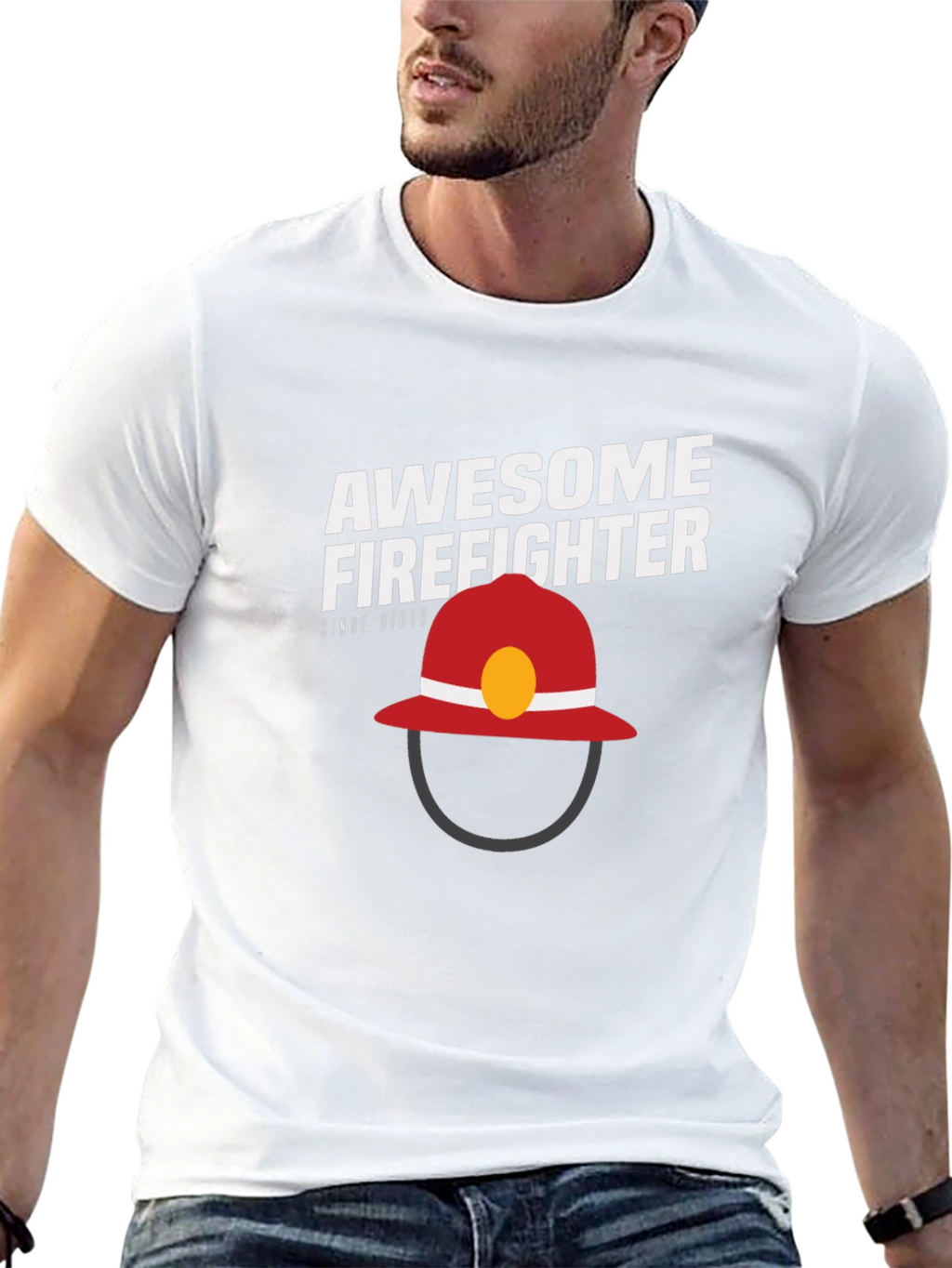 Awesome Firefighter T-Shirt - Black