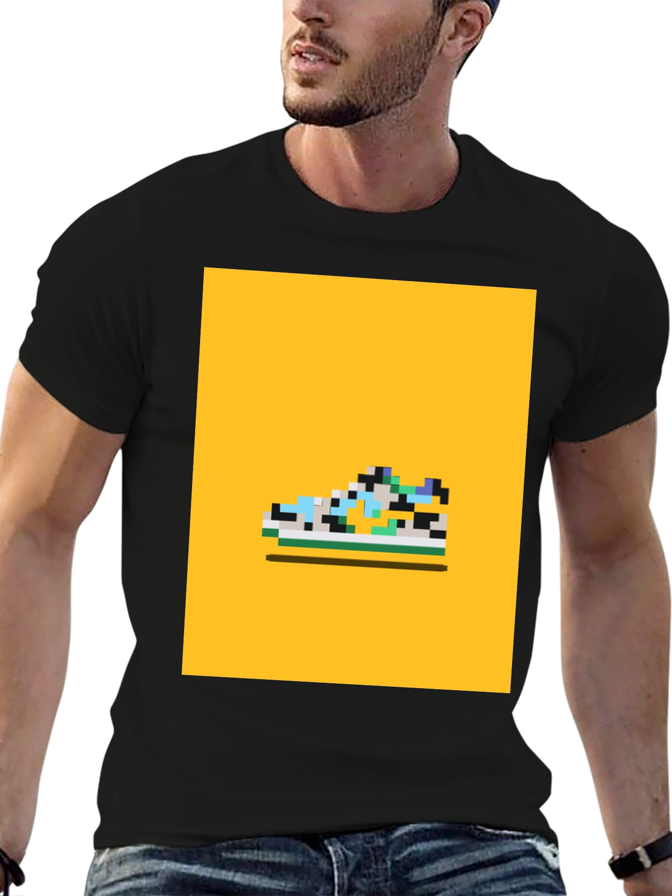 Pixel Shoe Graphic Tee - Retro Style