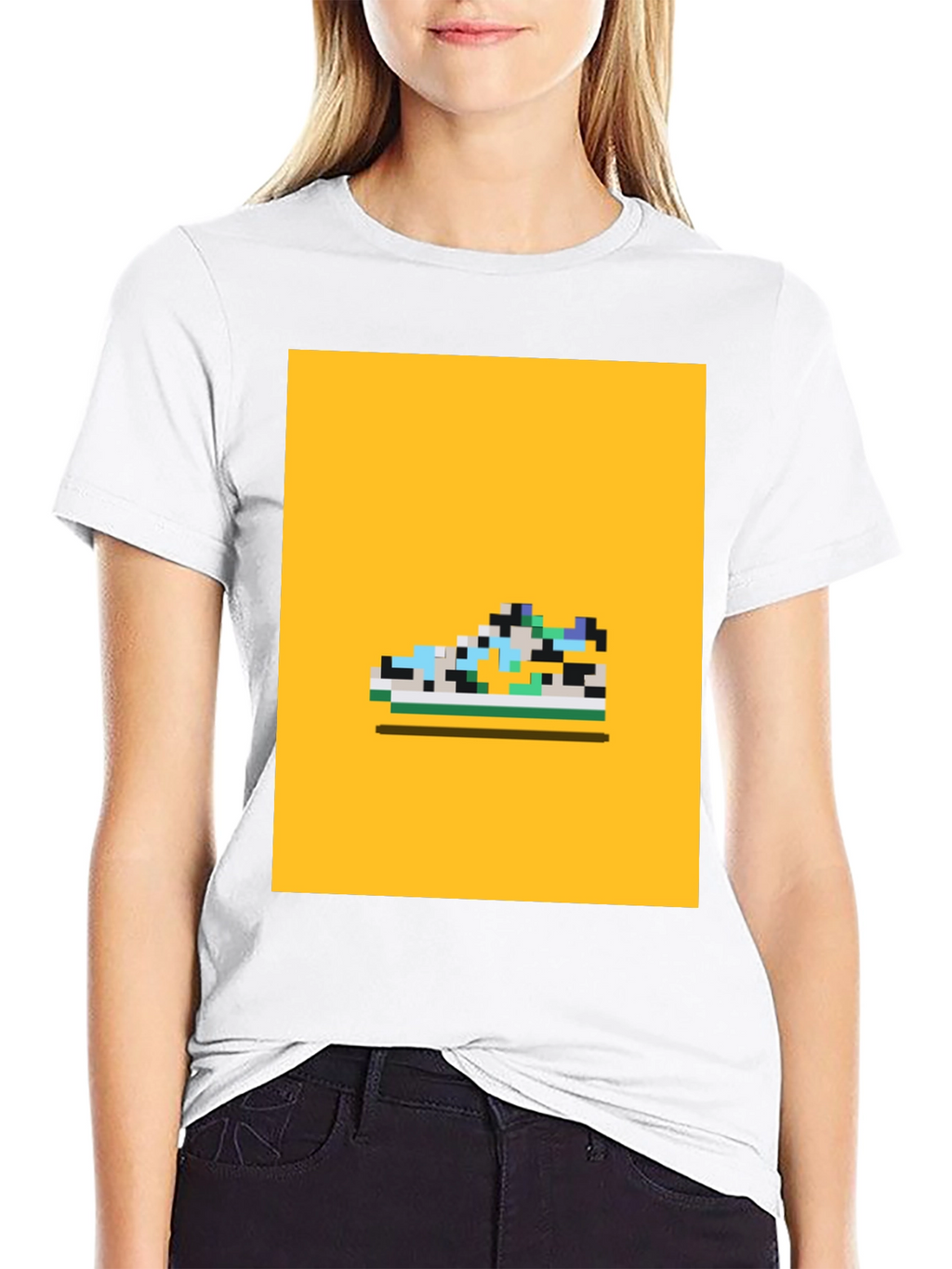Pixel Shoe Graphic Tee - Retro Style